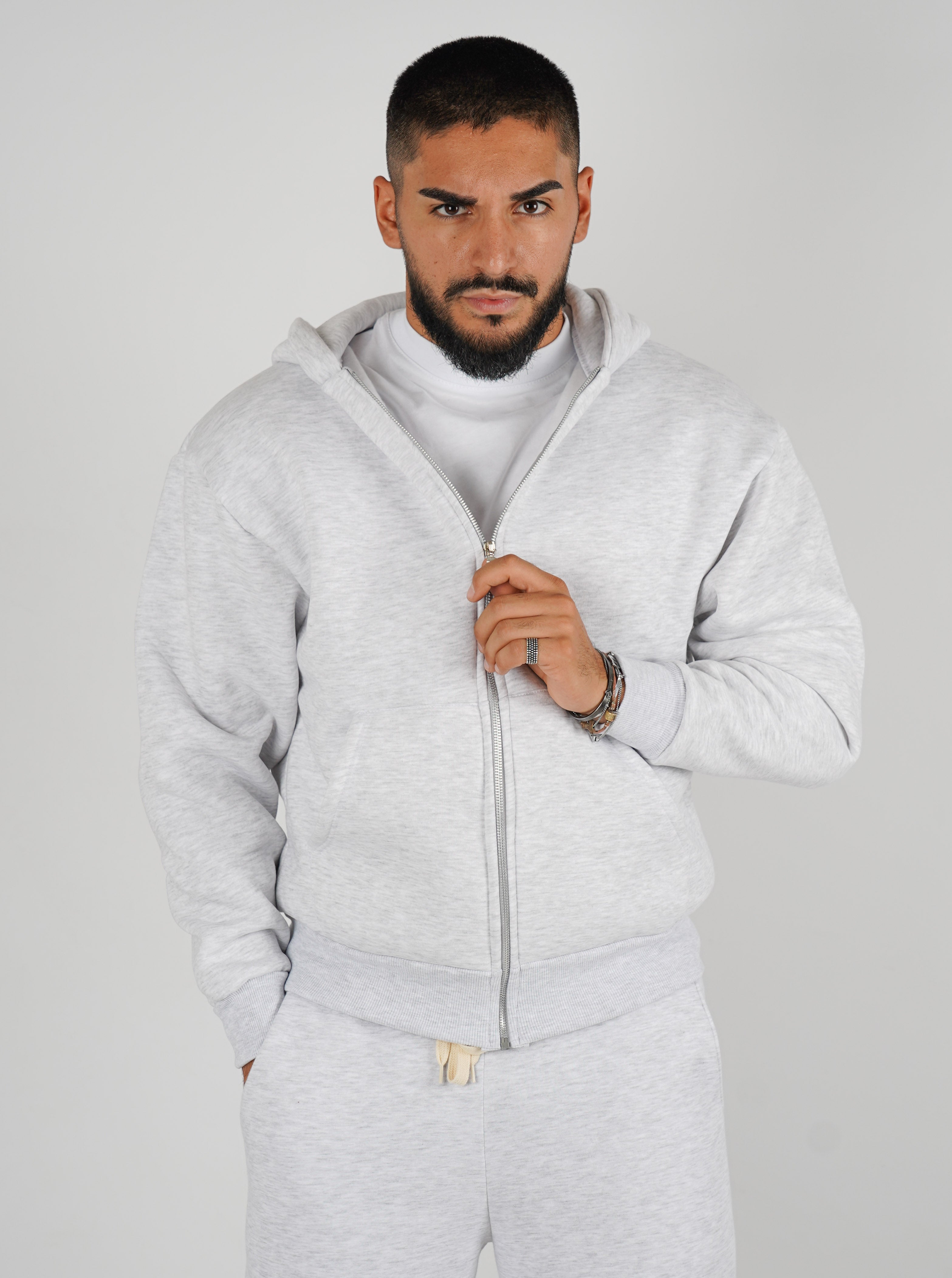 FELPA BOXY FIT CON ZIP