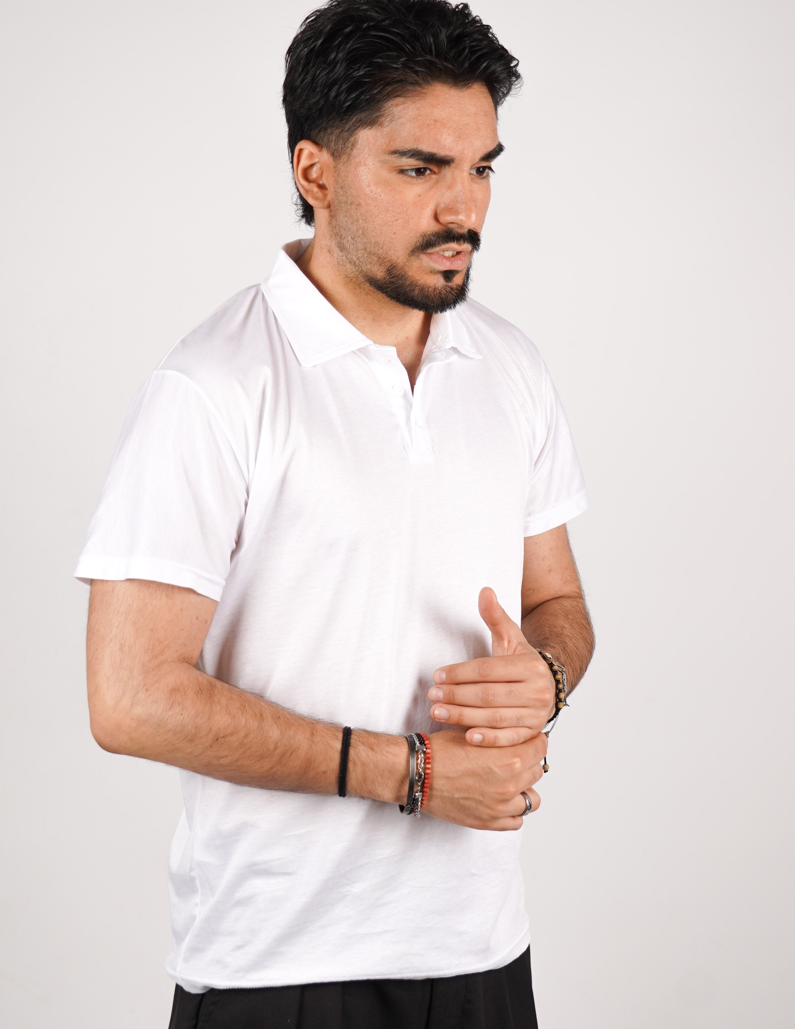 POLO TRE BOTTONI FINE TEX