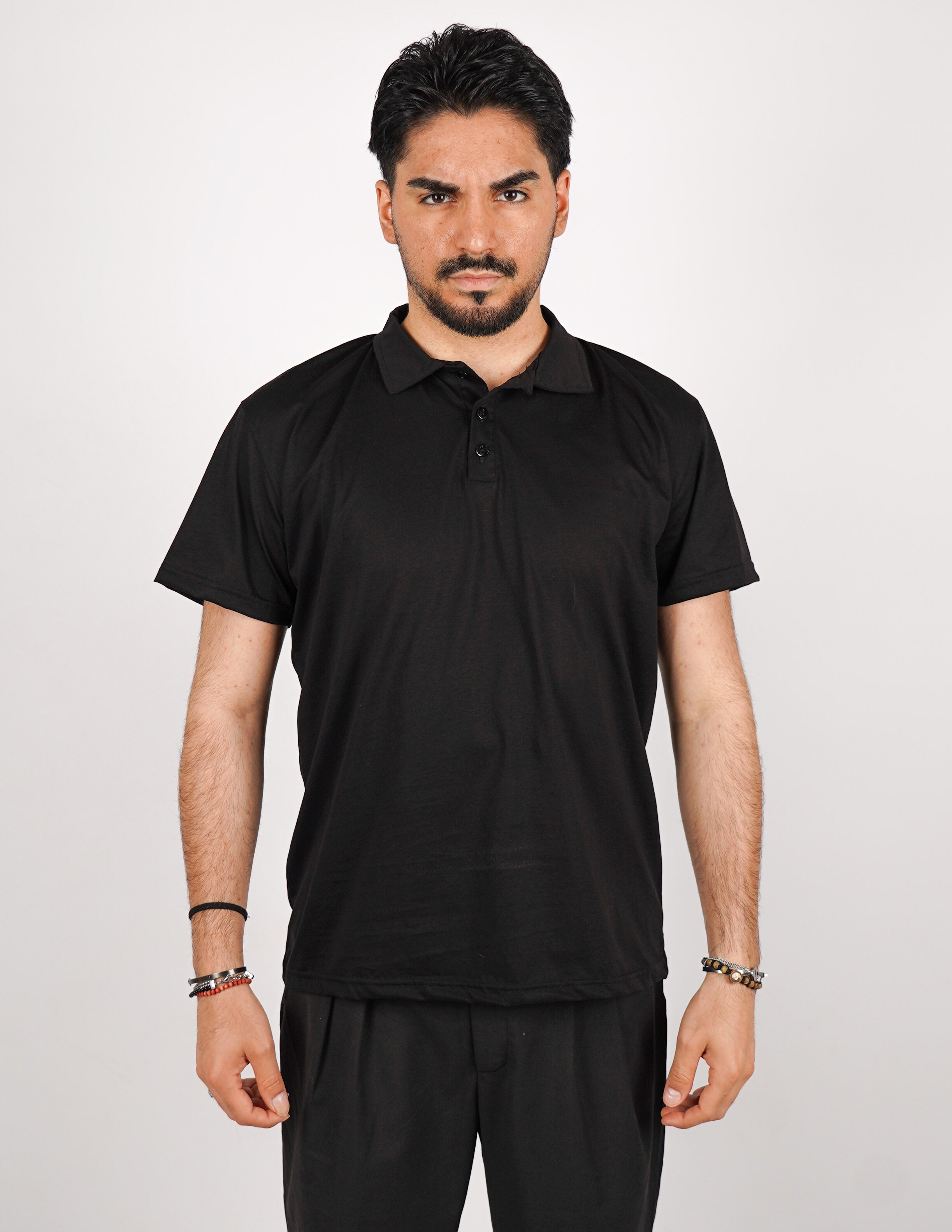 POLO TRE BOTTONI FINE TEX