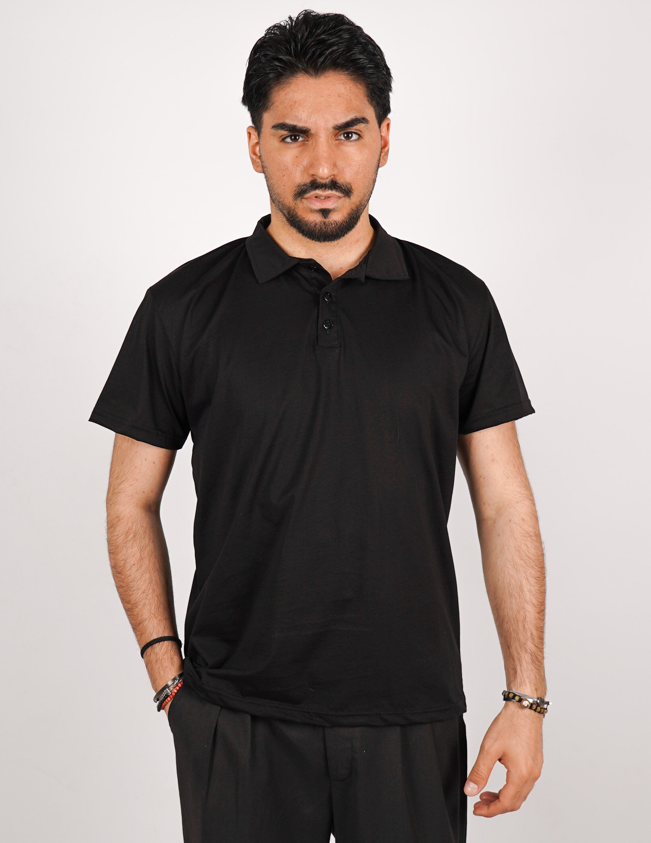 POLO TRE BOTTONI FINE TEX