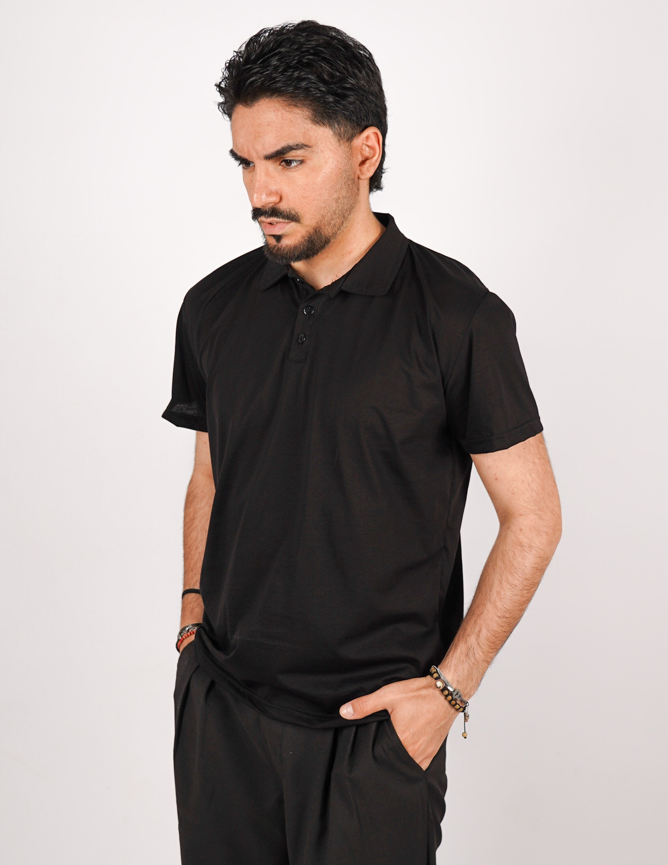 POLO TRE BOTTONI FINE TEX