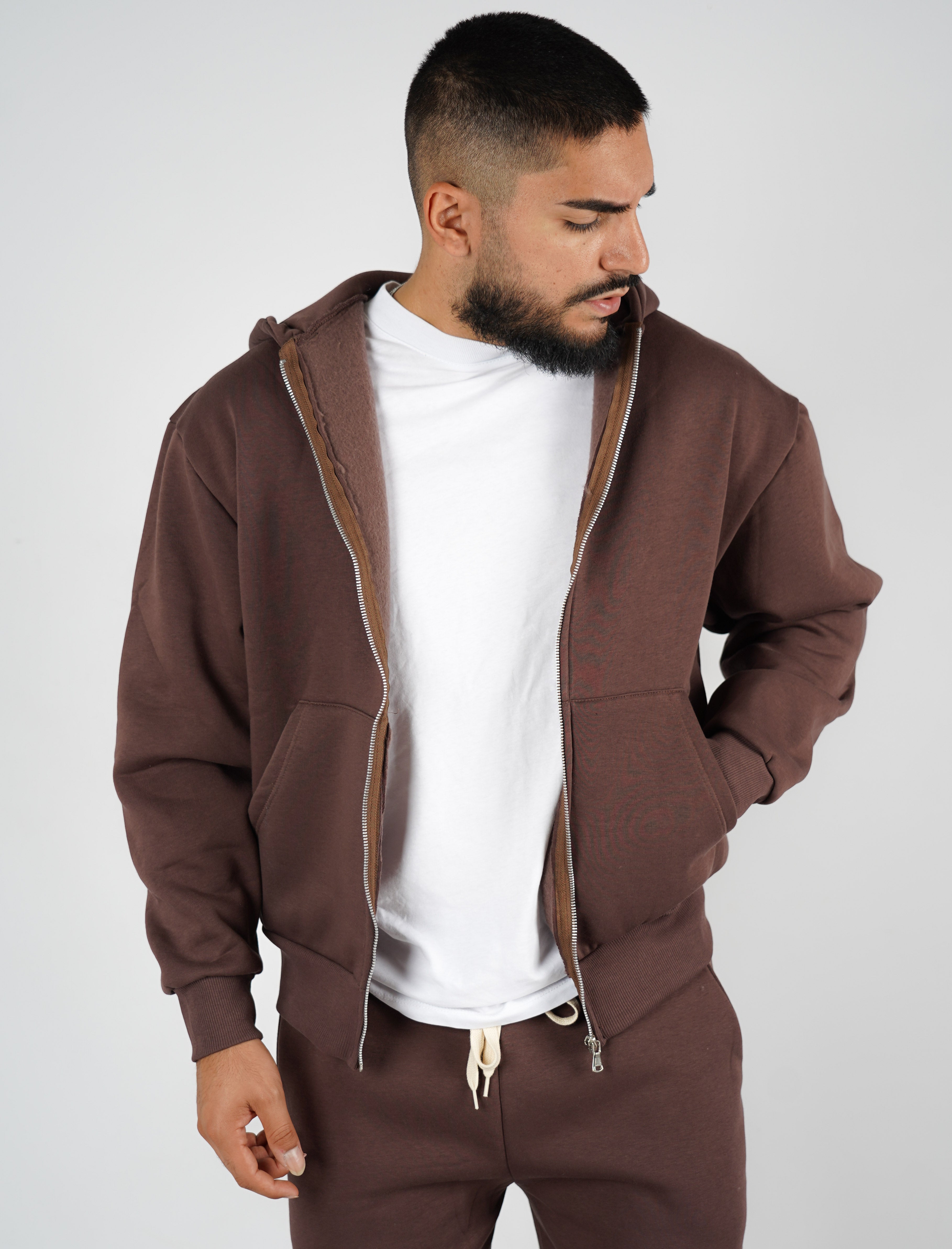 FELPA BOXY FIT CON ZIP