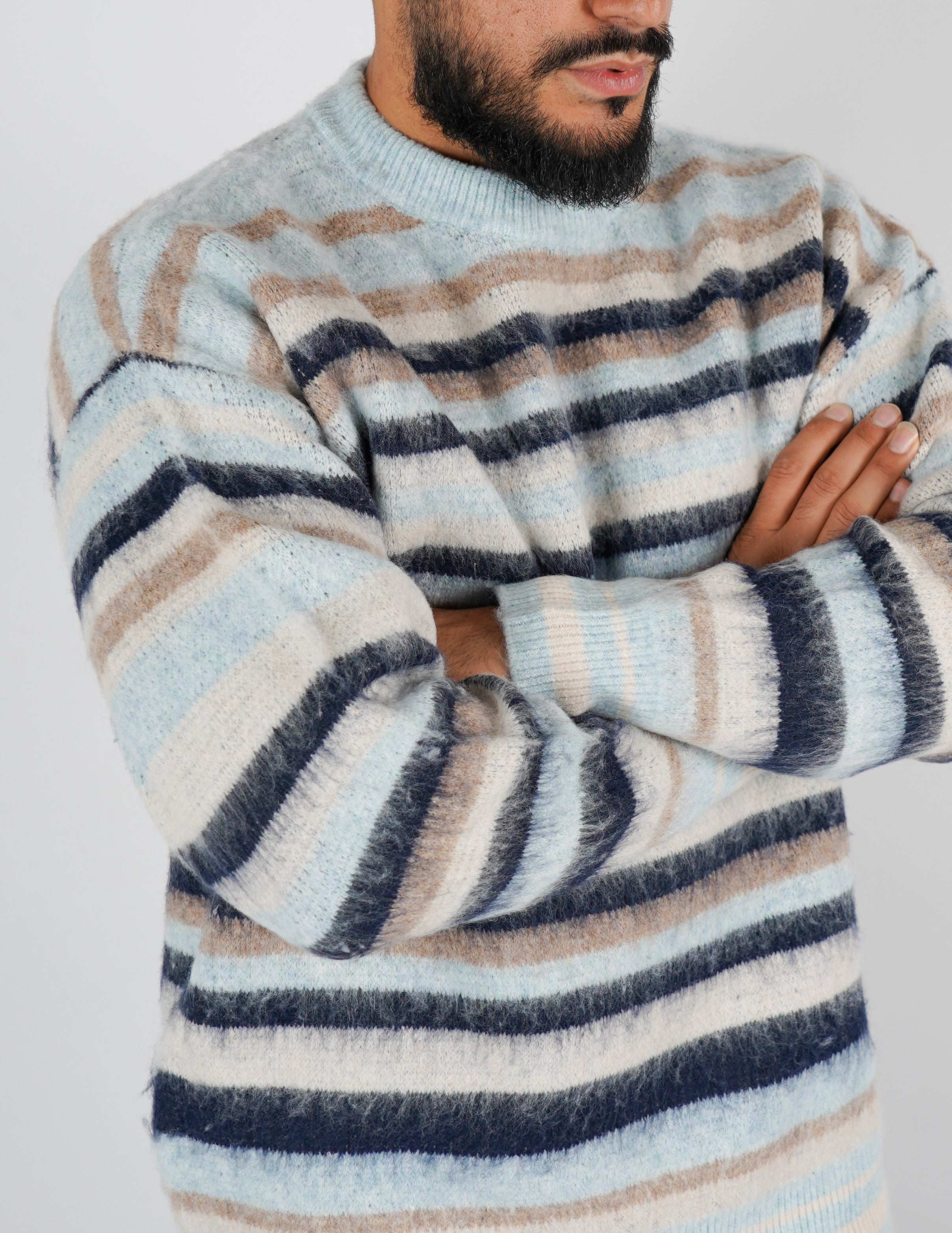 Maglione over size a righe