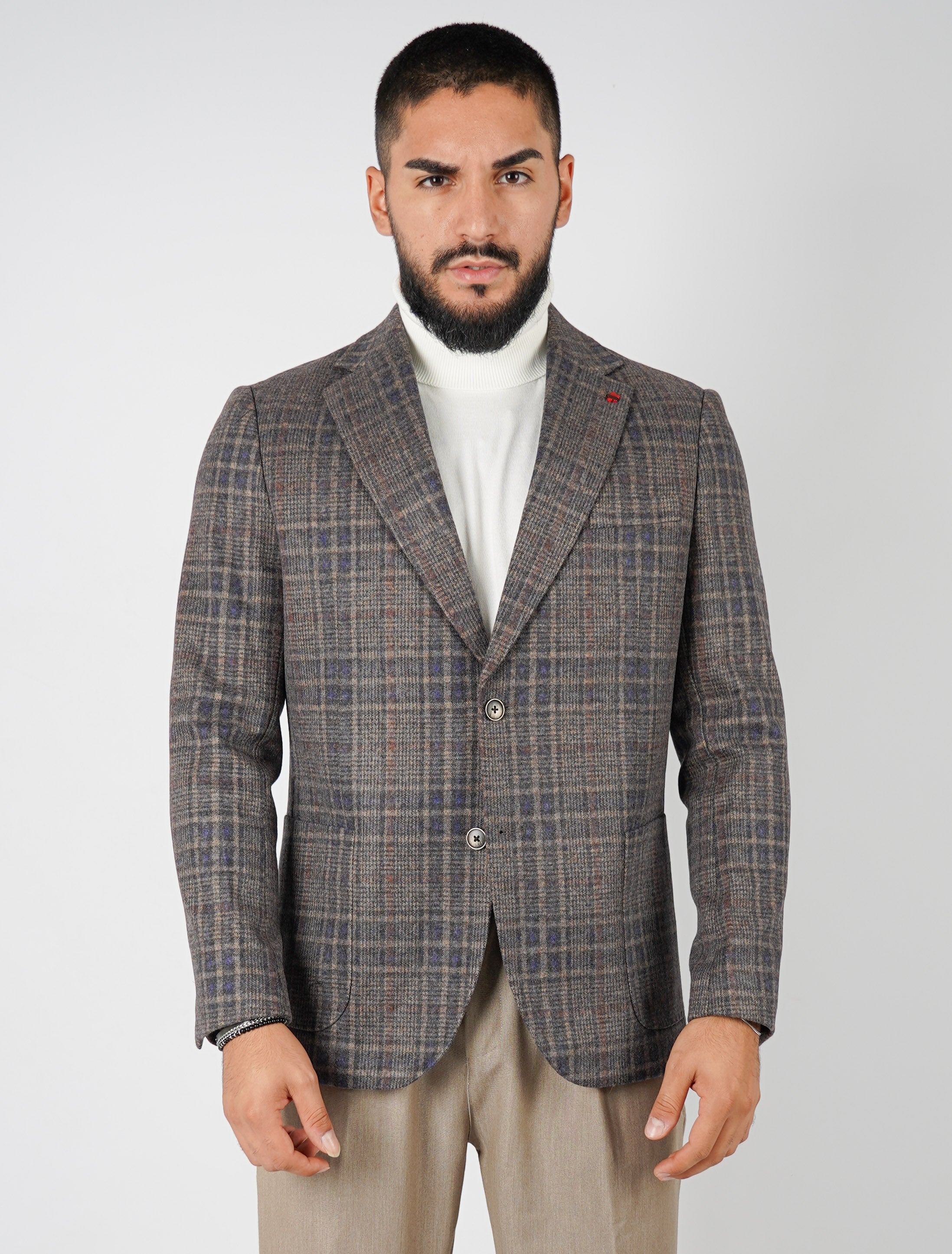 Giacca in lana monopetto