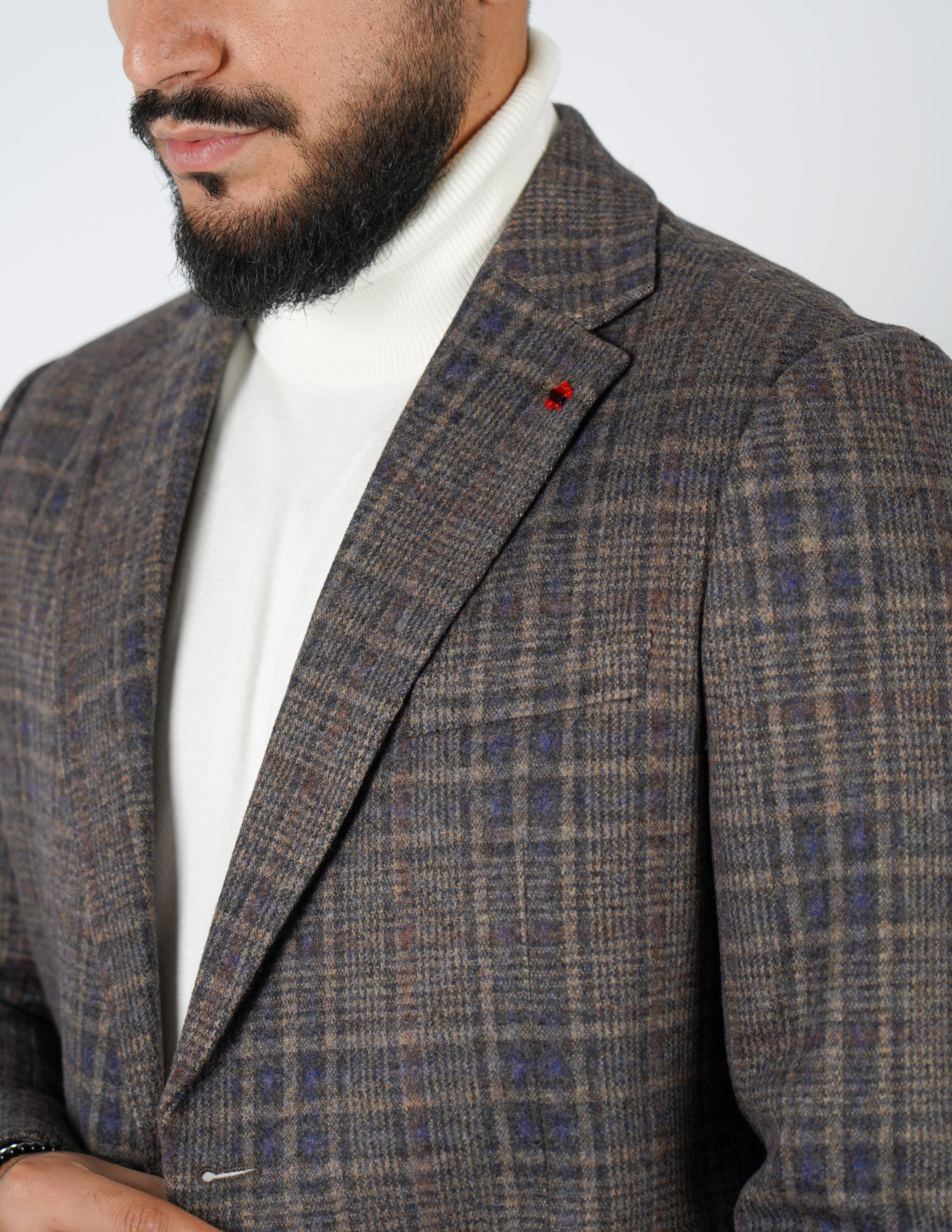 Giacca in lana monopetto