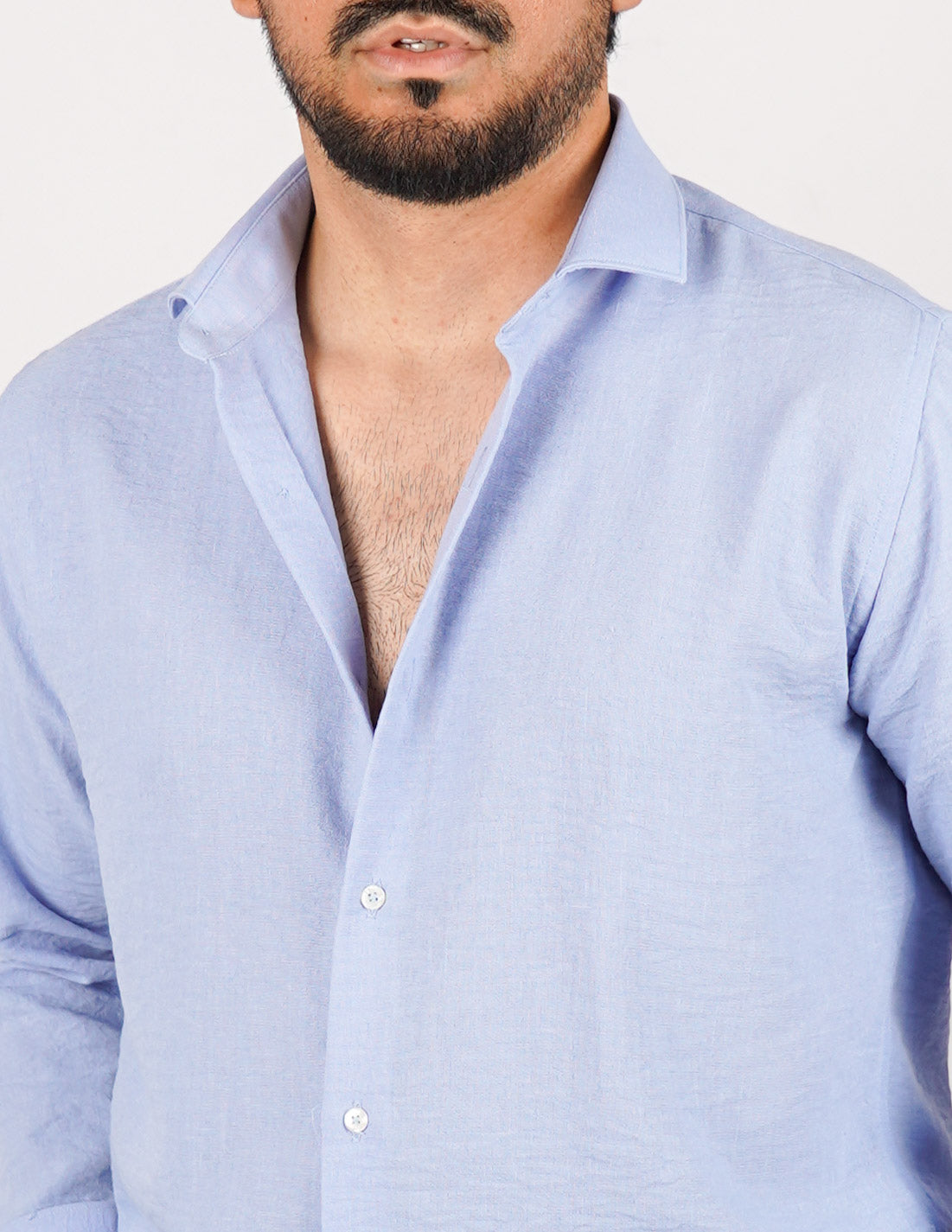 CAMICIA IN TESSUTO MISTO LINO STRUTTURATO