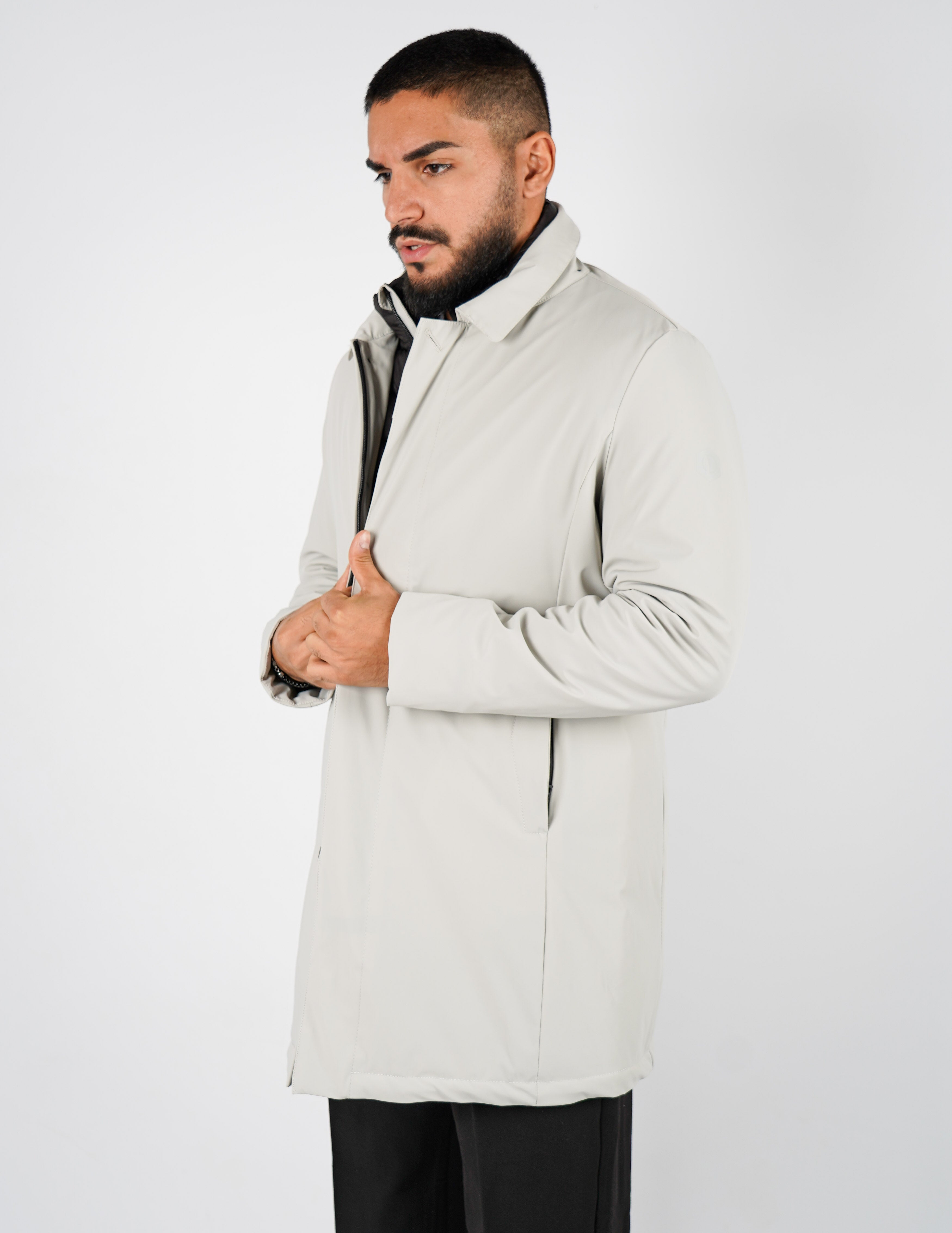 trench con pettorina staccabile over d