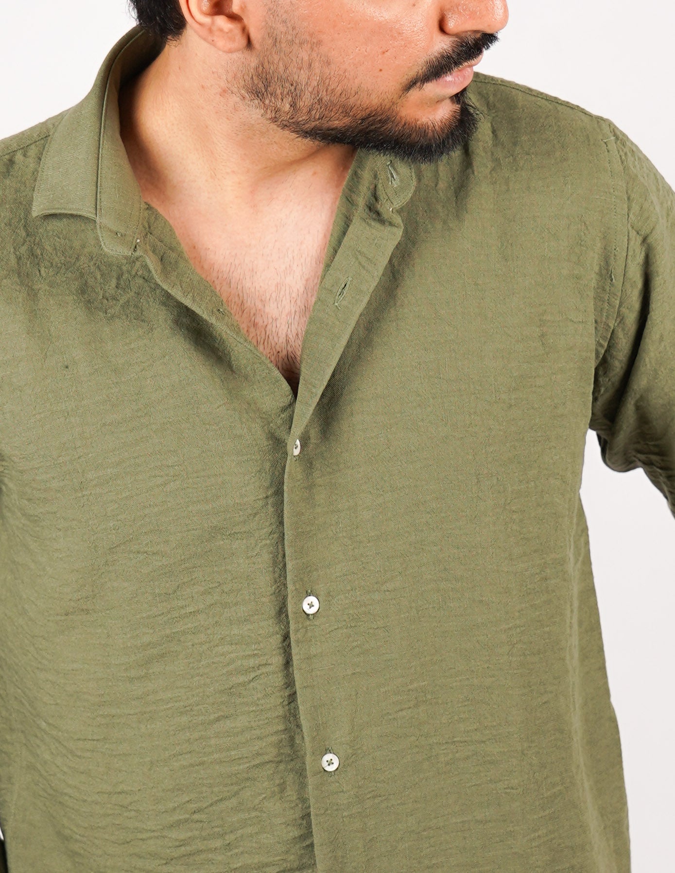CAMICIA IN TESSUTO MISTO LINO STRUTTURATO