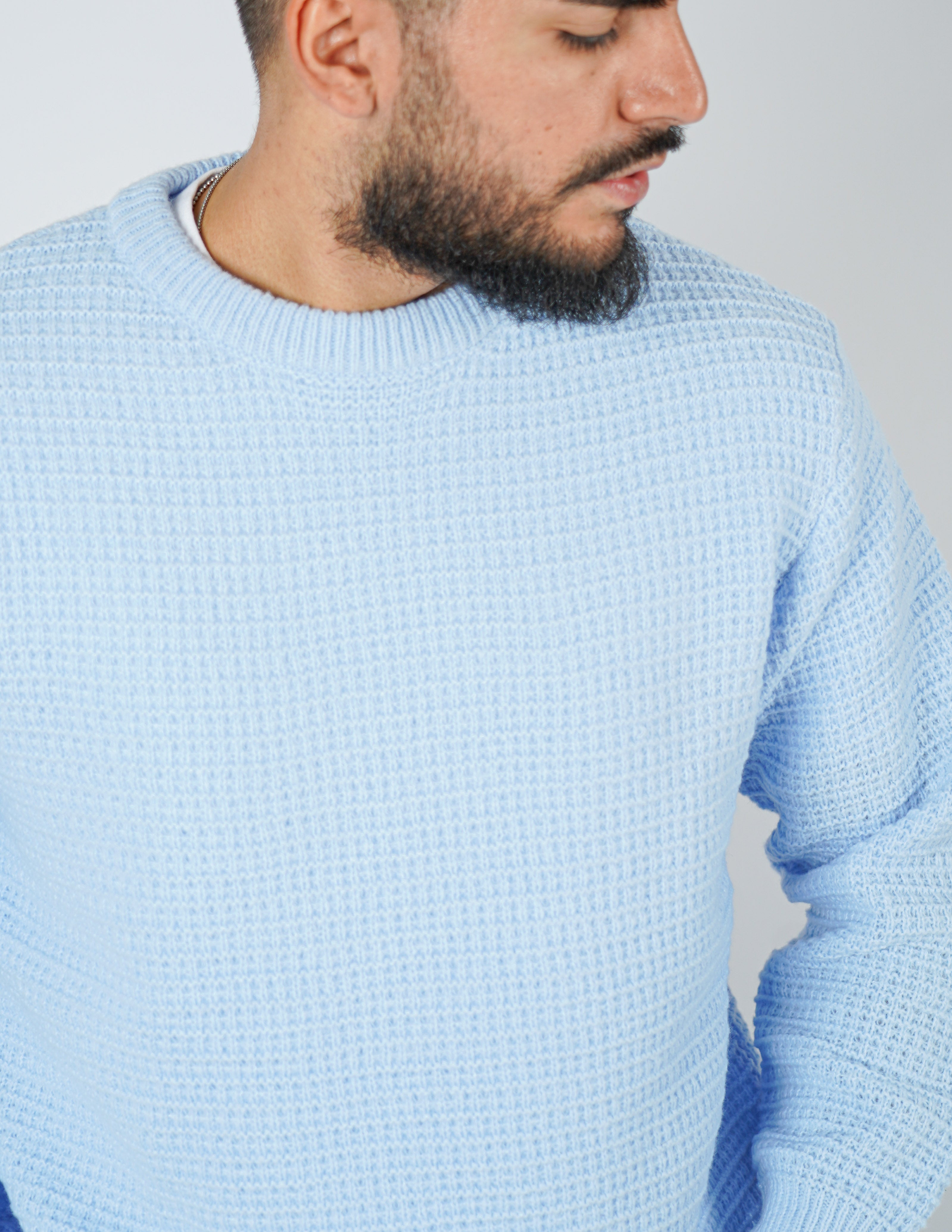 Maglione girocollo in lana pesante