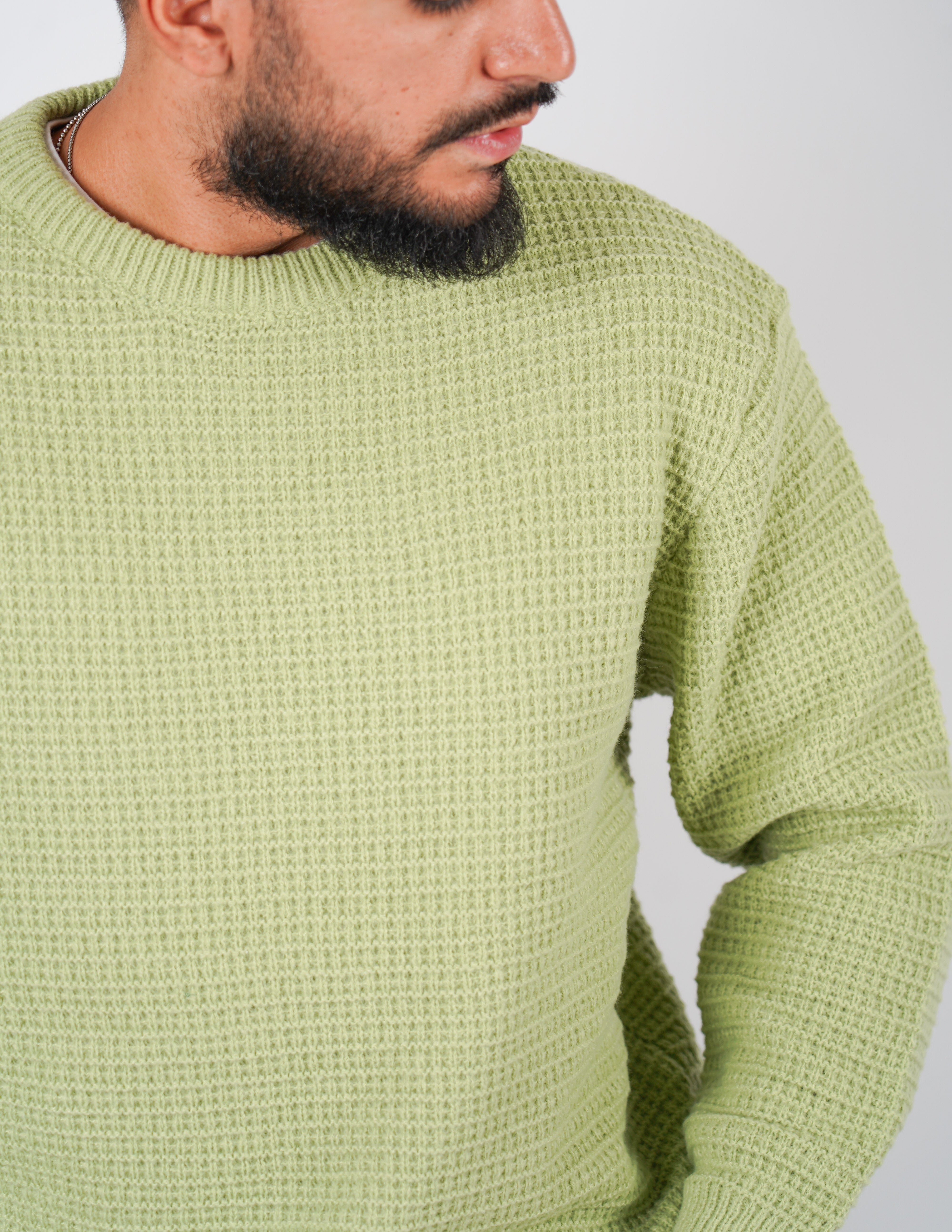 Maglione girocollo in lana pesante