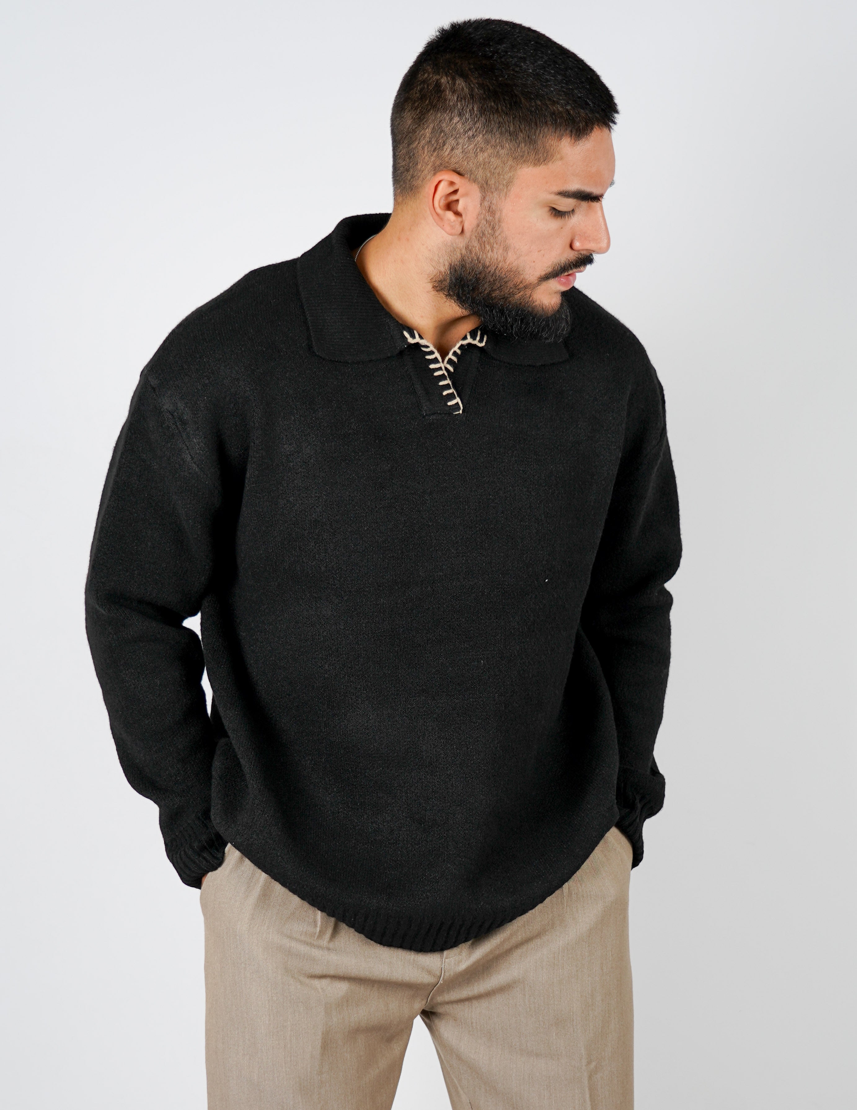 Polo oversize con ricamo