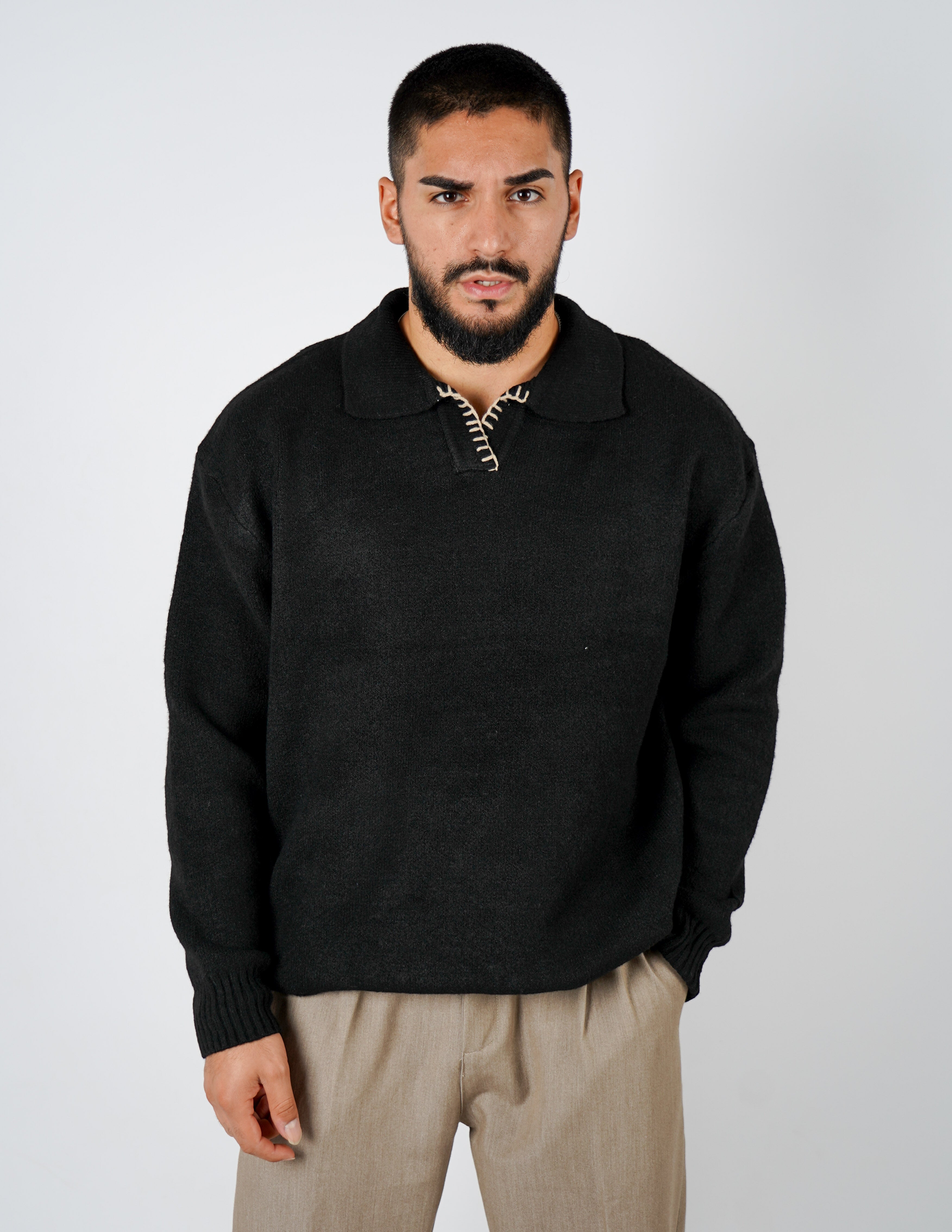 Polo oversize con ricamo