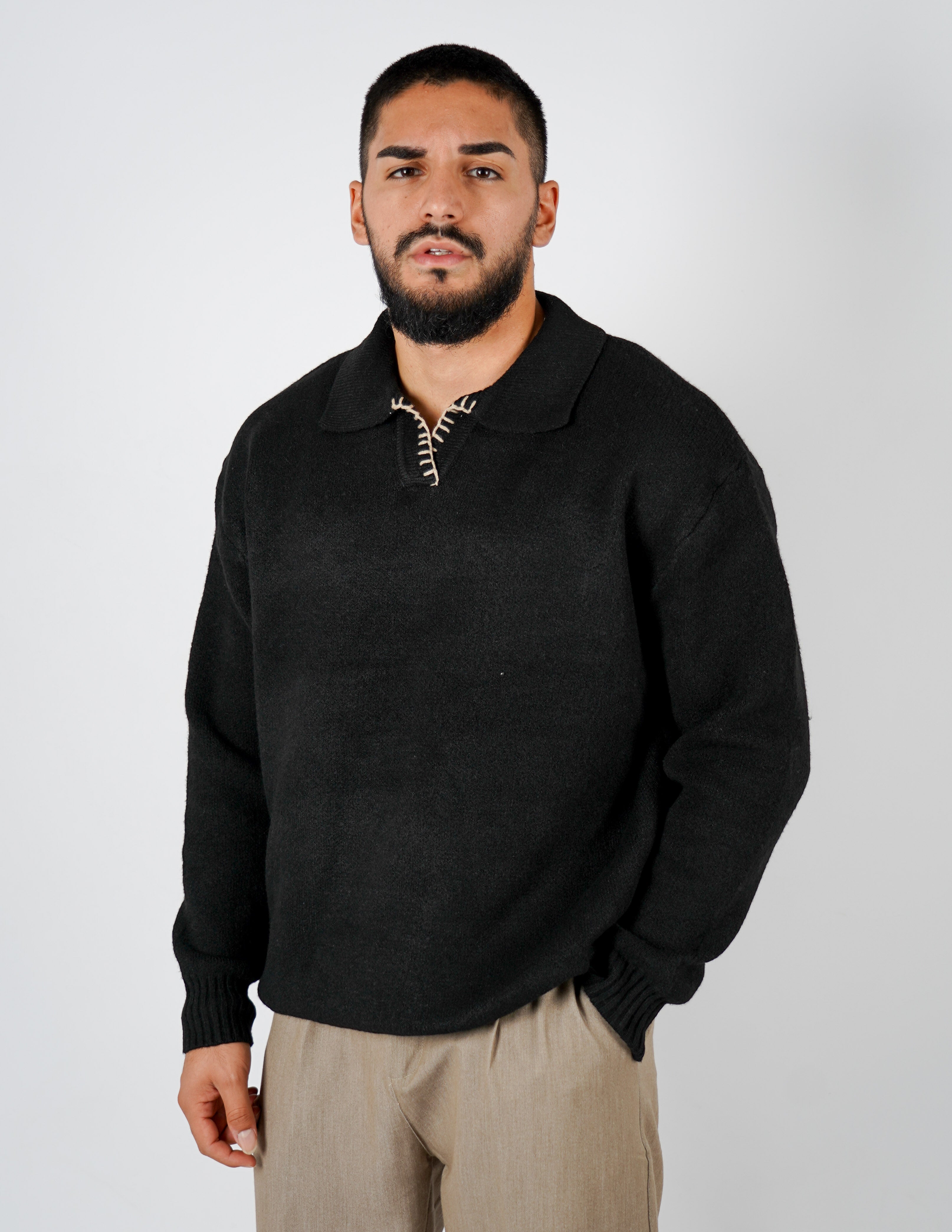 Polo oversize con ricamo