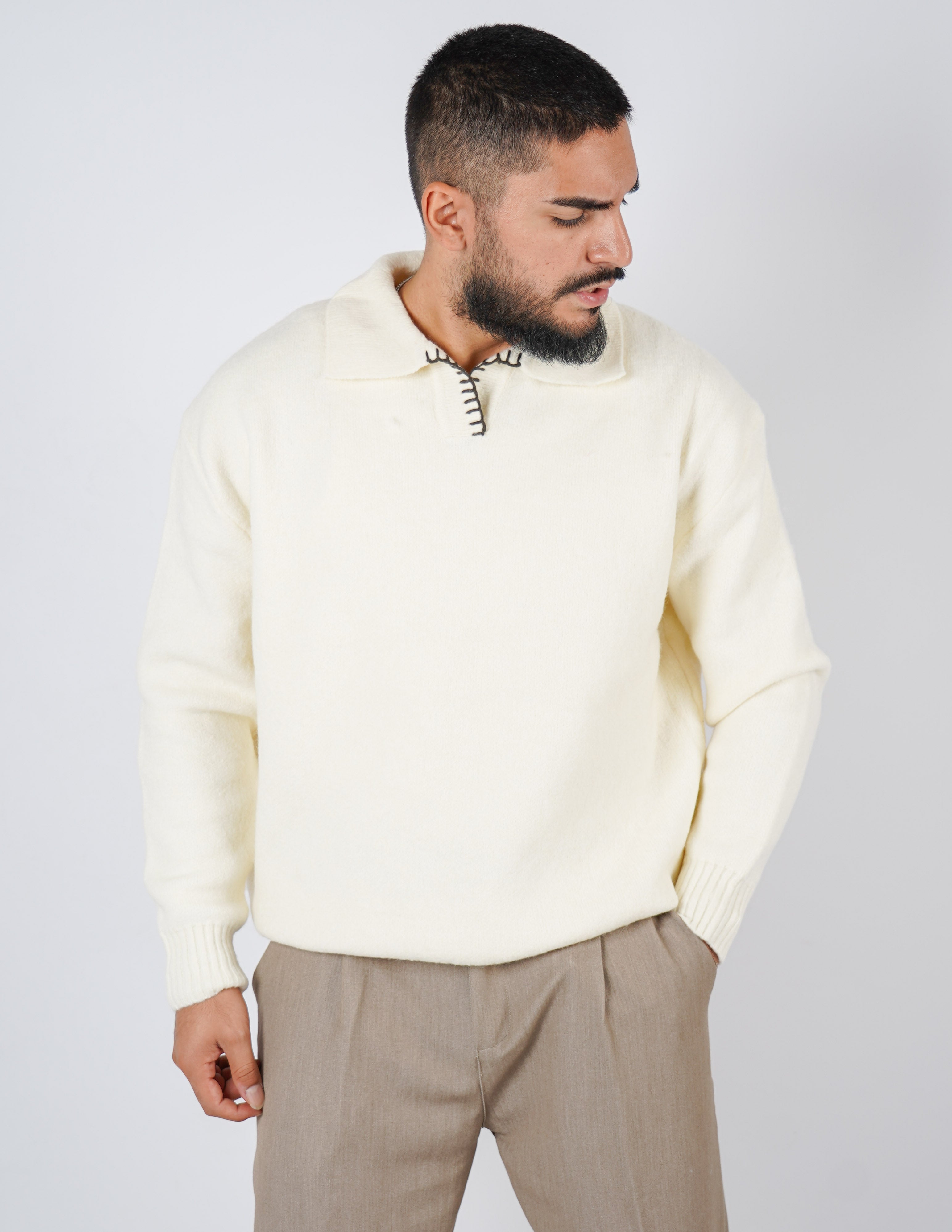 Polo oversize con ricamo