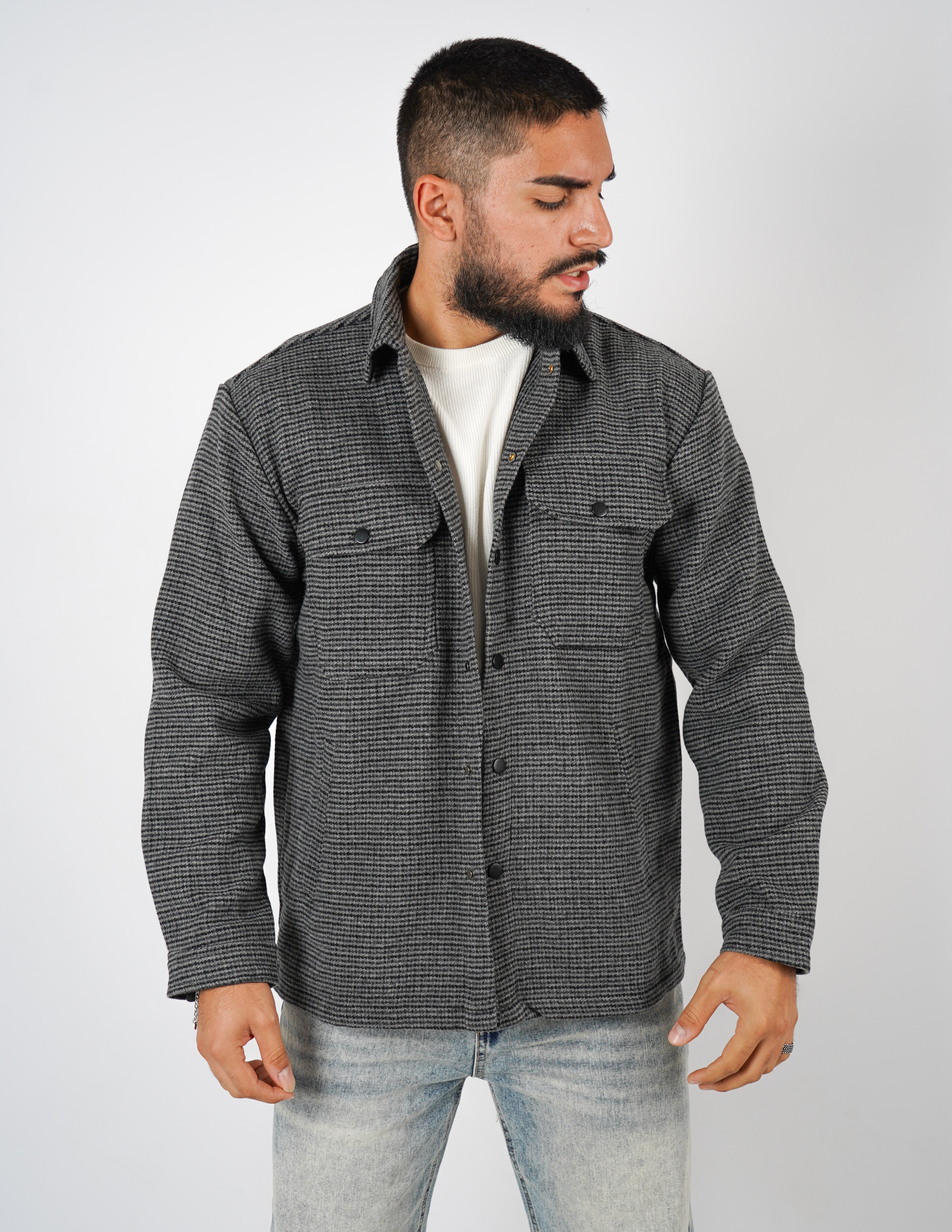 Overshirt in tessuto a quadri