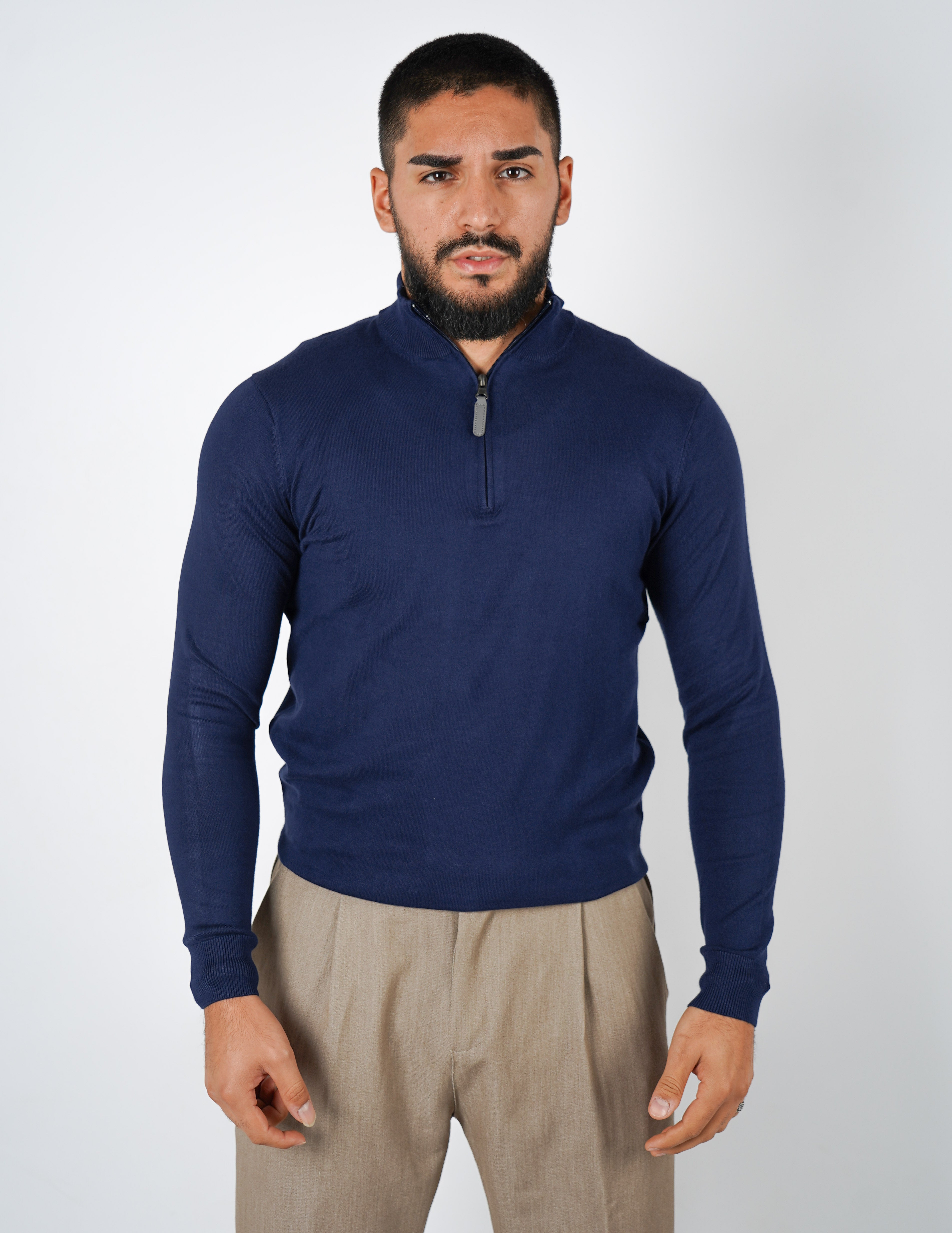 Maglioncino mezza zip Over D