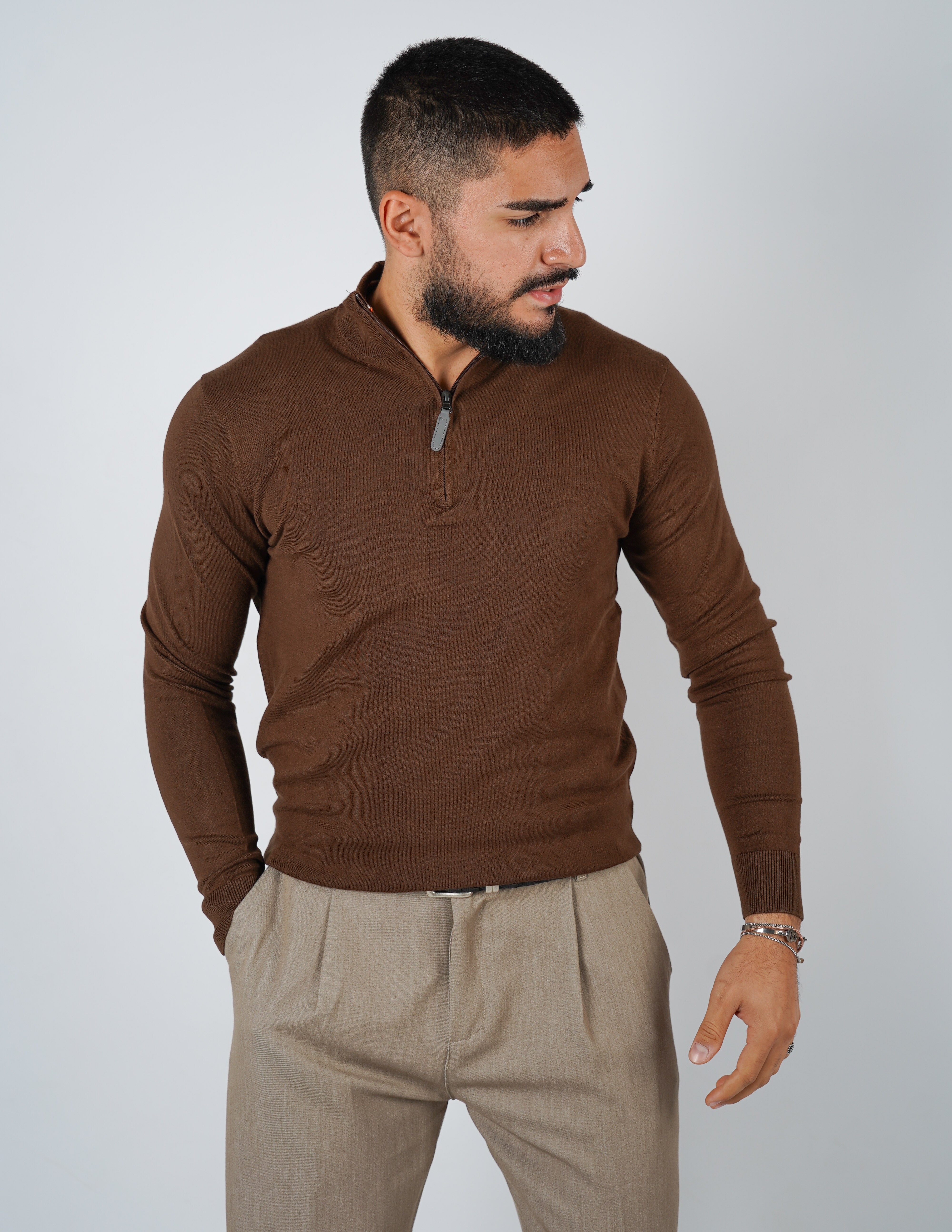 Maglioncino mezza zip Over D