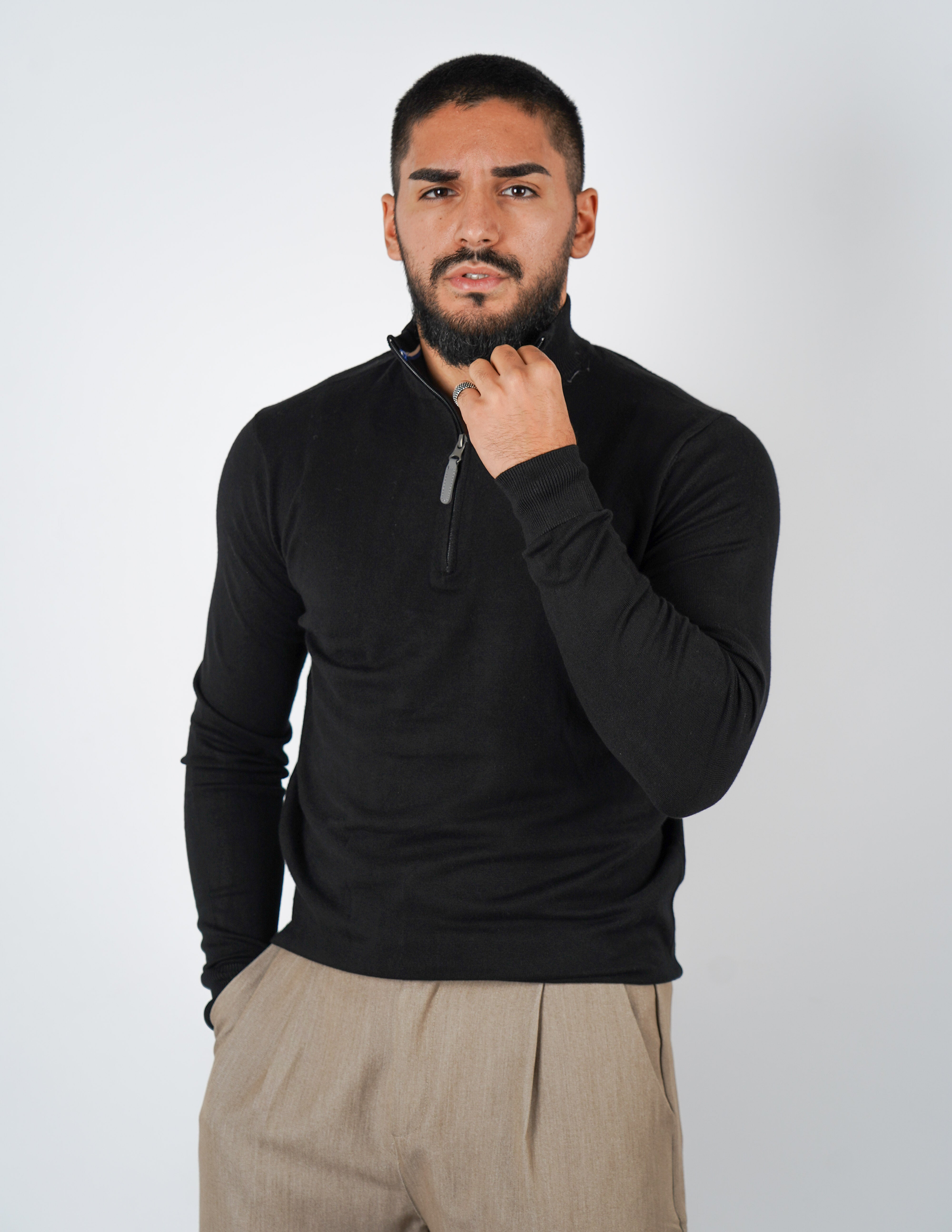 Maglioncino mezza zip Over D