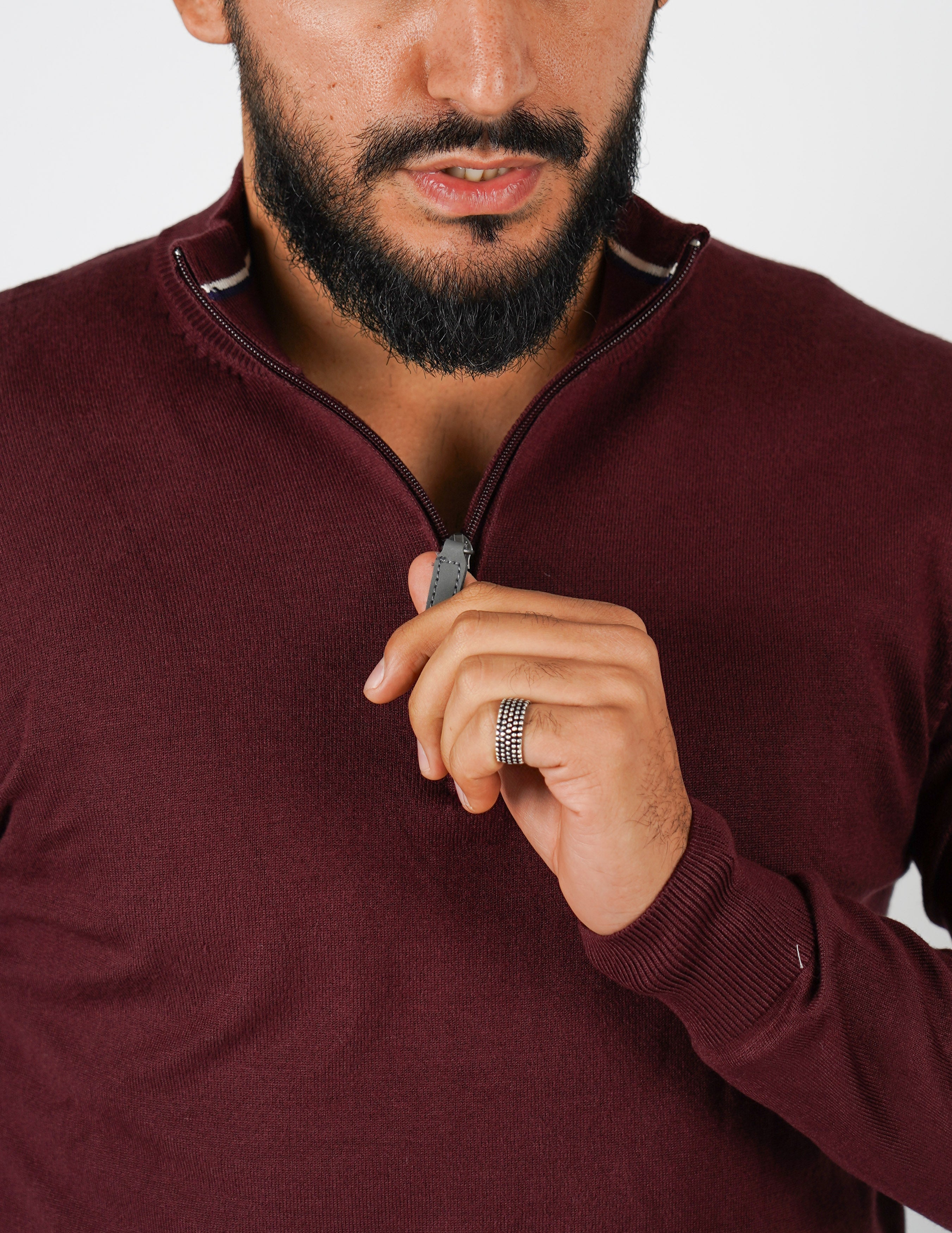 Maglioncino mezza zip Over D