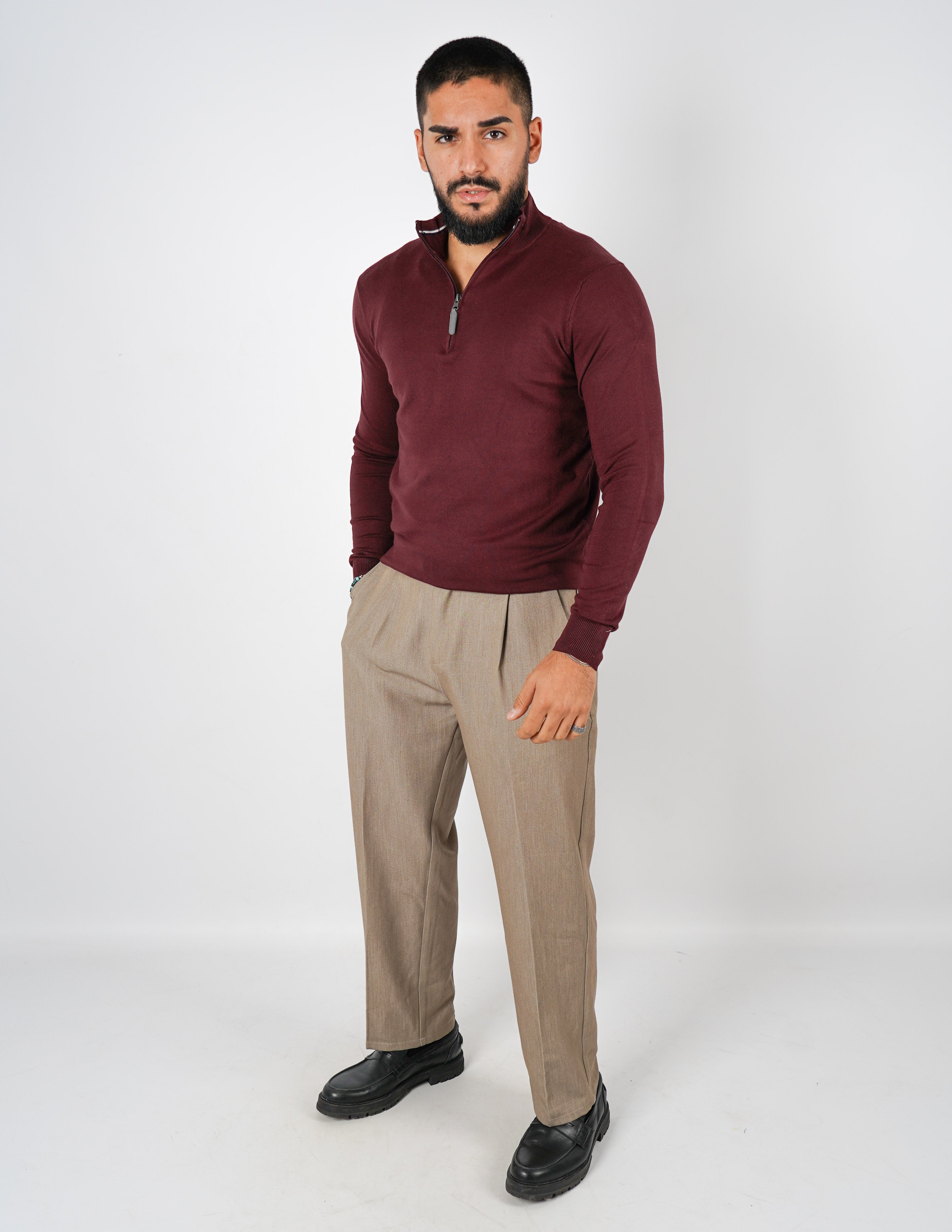 Maglioncino mezza zip Over D