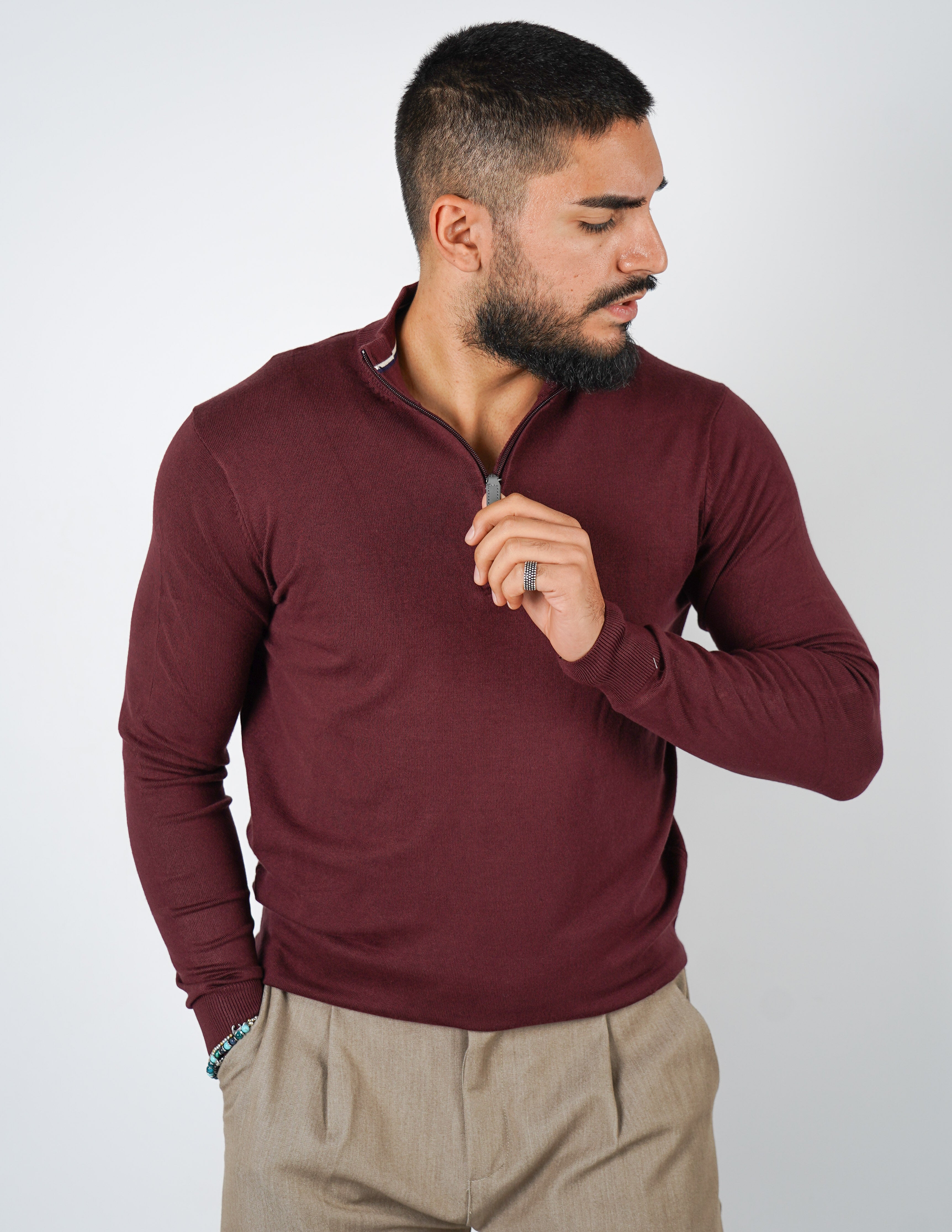 Maglioncino mezza zip Over D