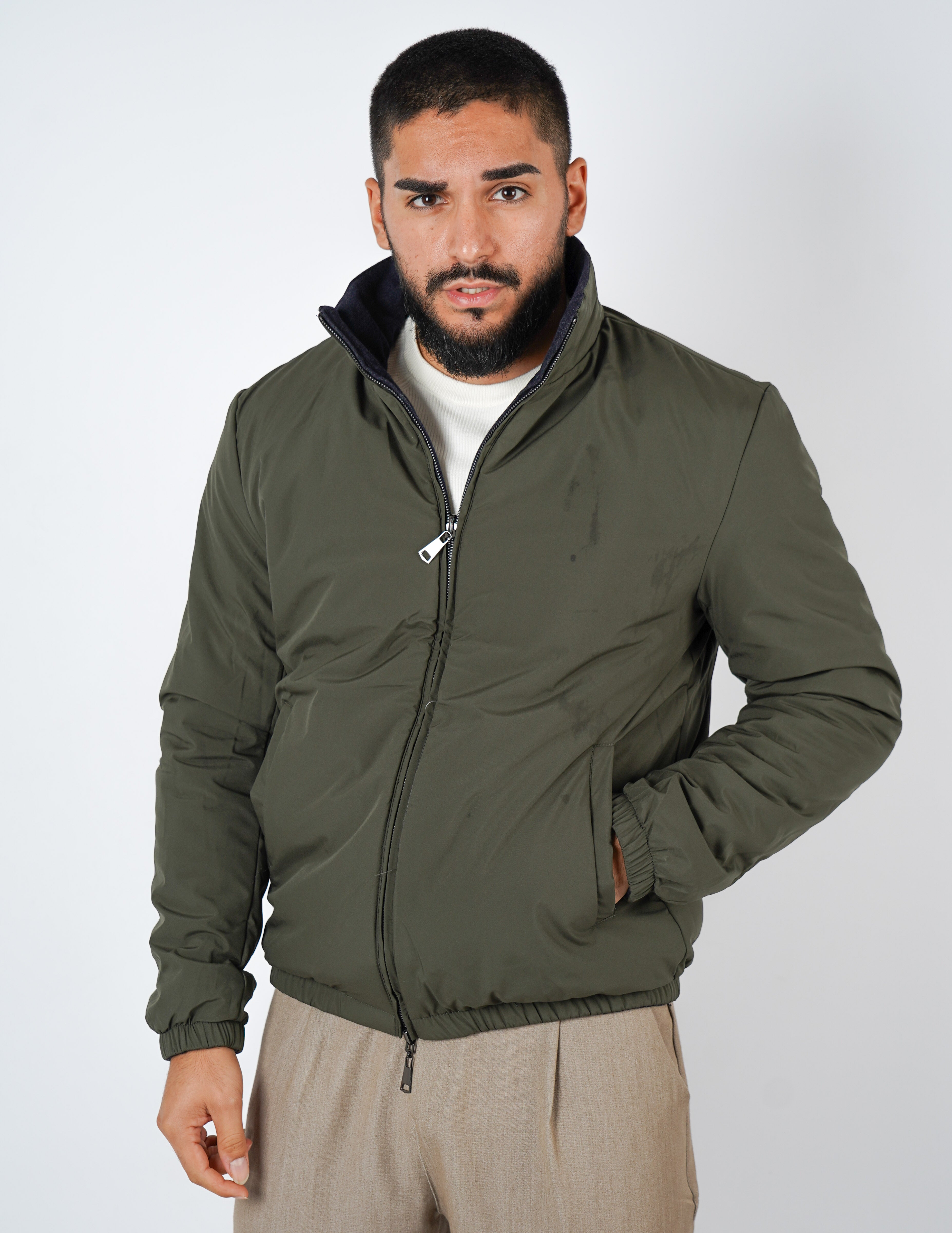 Giubbino reversibile tinta unita