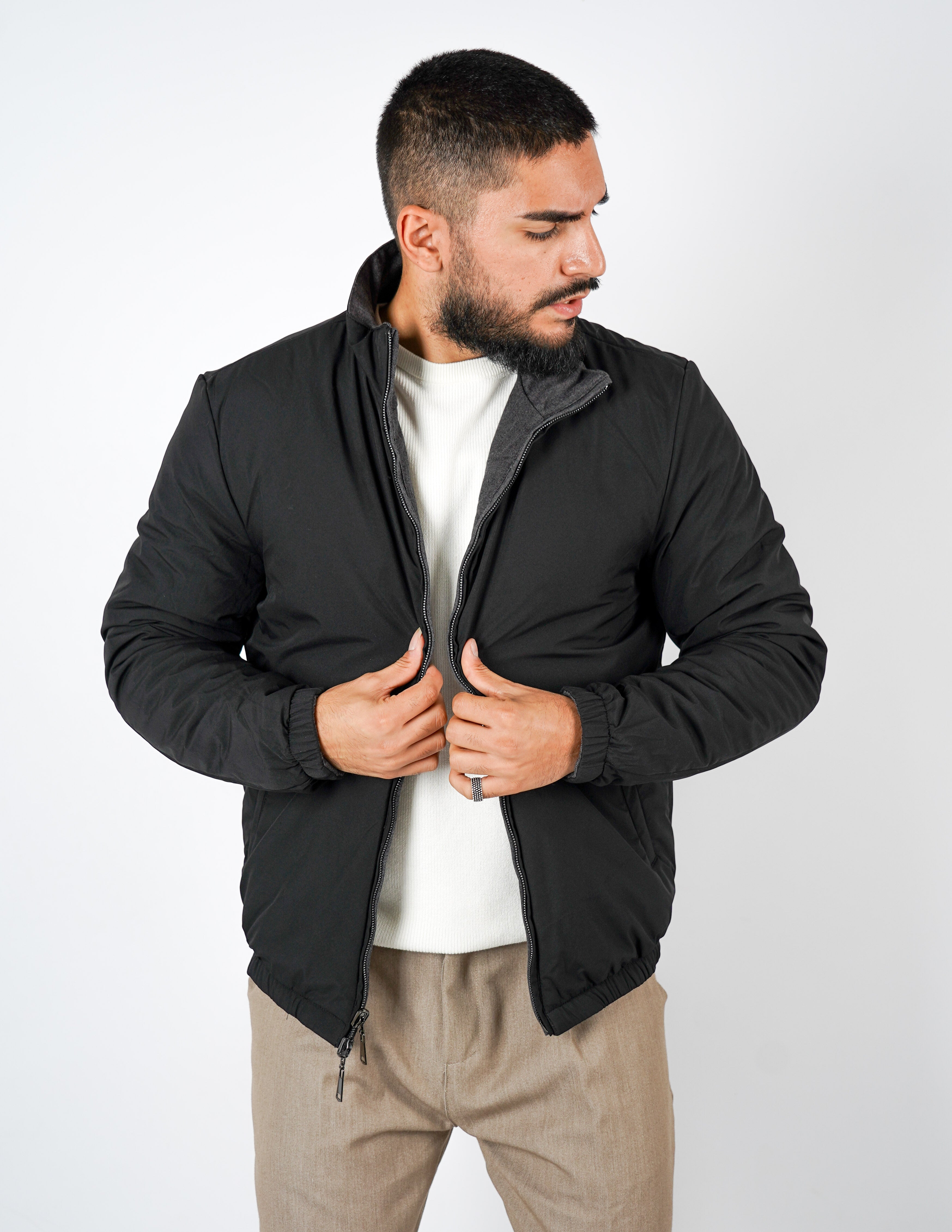 Giubbino reversibile tinta unita