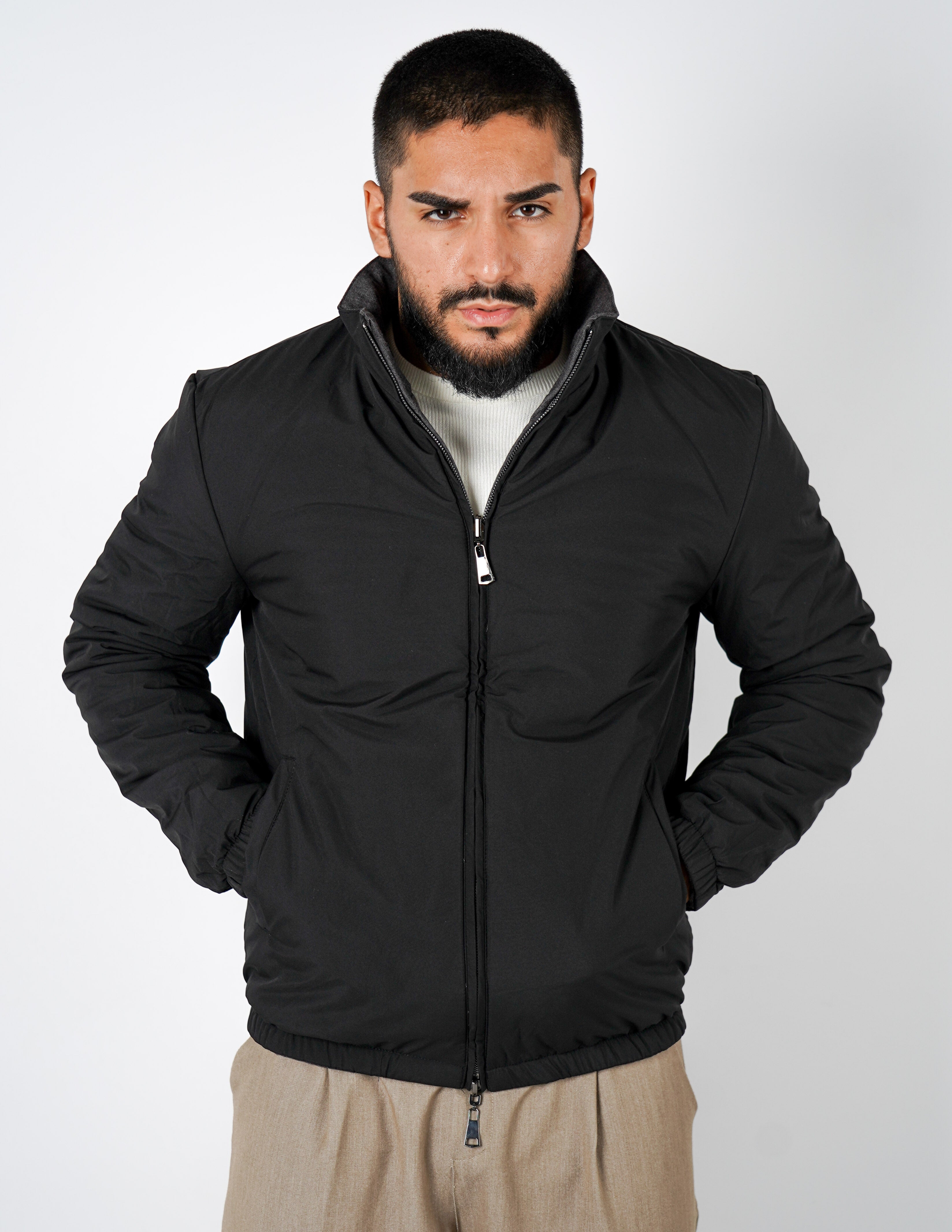 Giubbino reversibile tinta unita