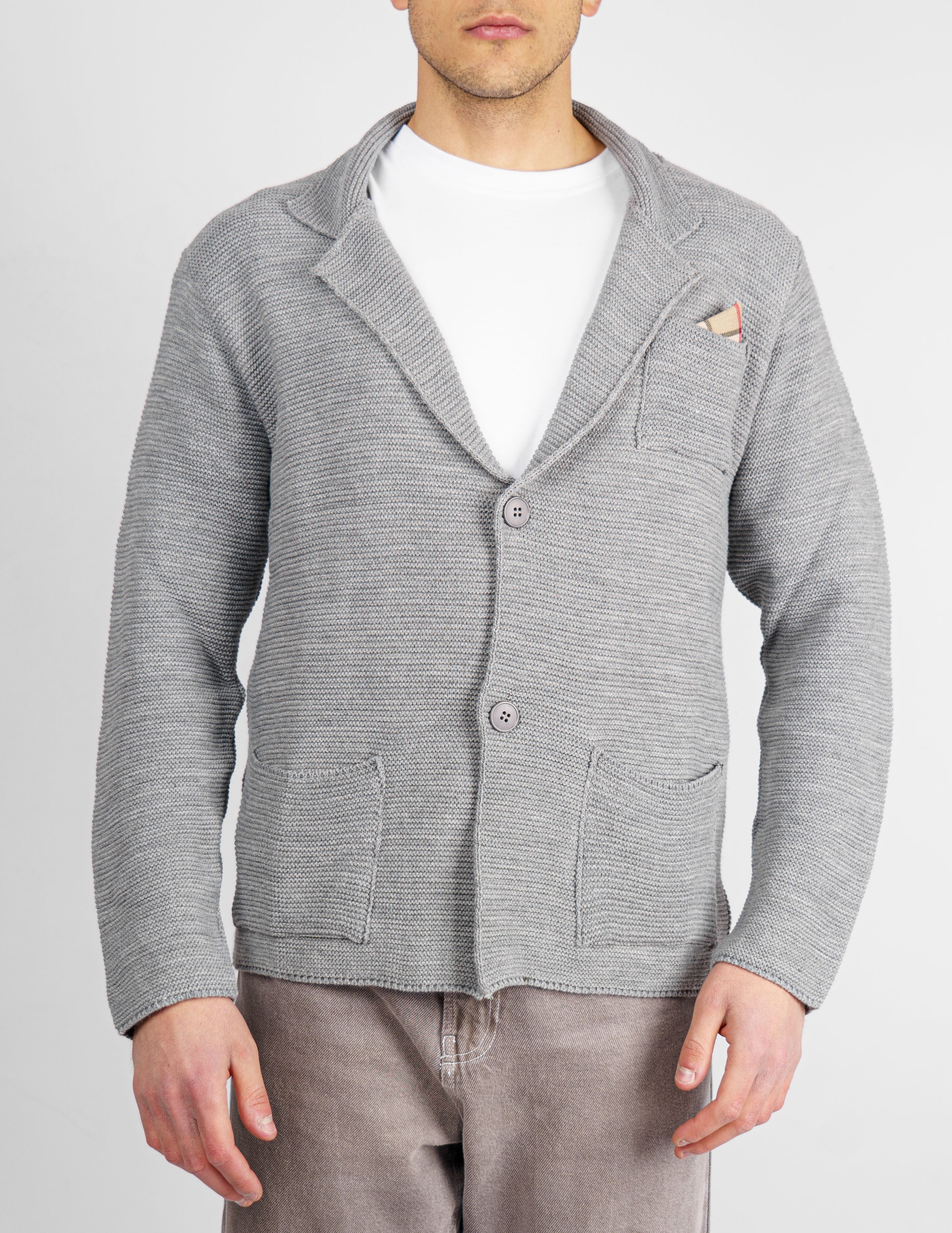 giacca cardigan in misto lana