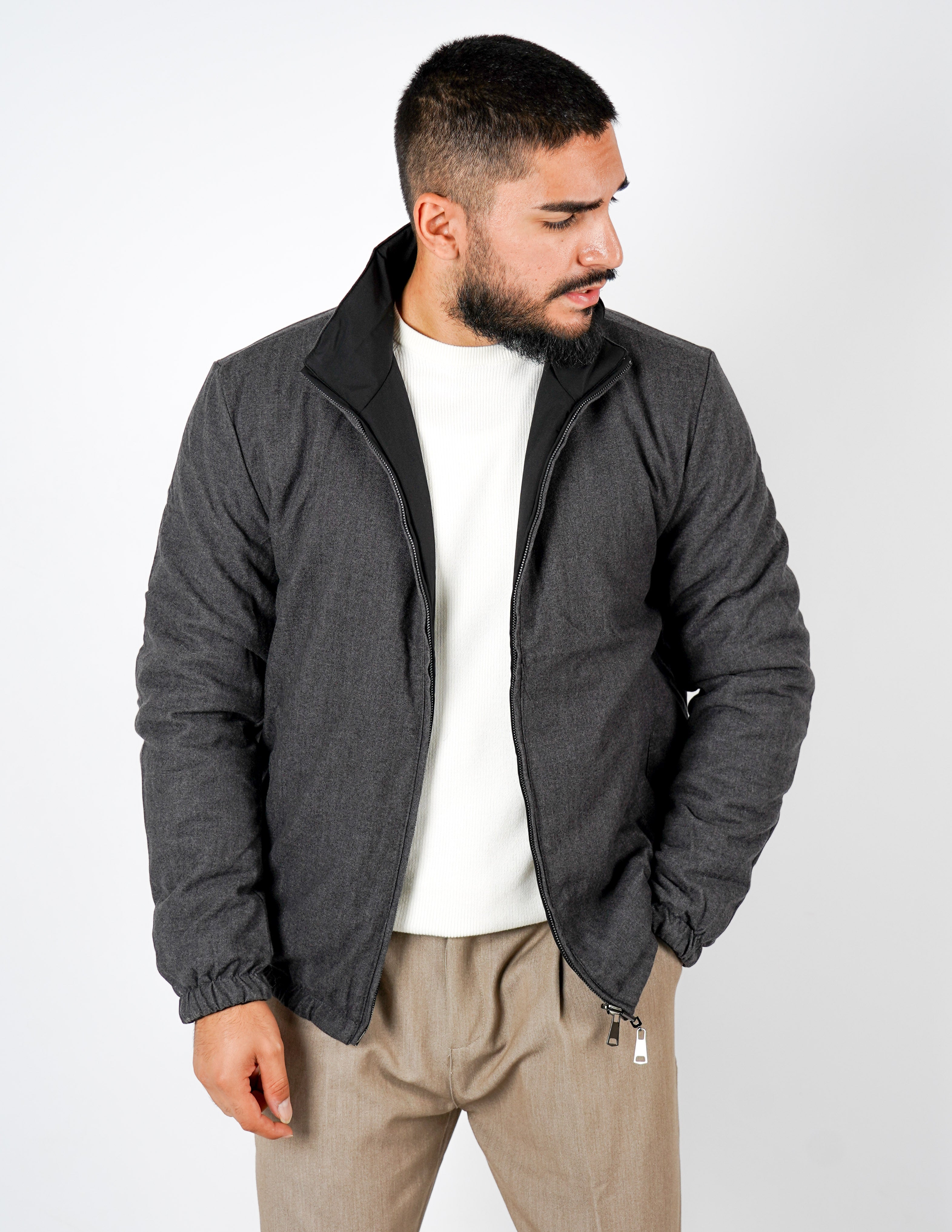 Giubbino reversibile tinta unita