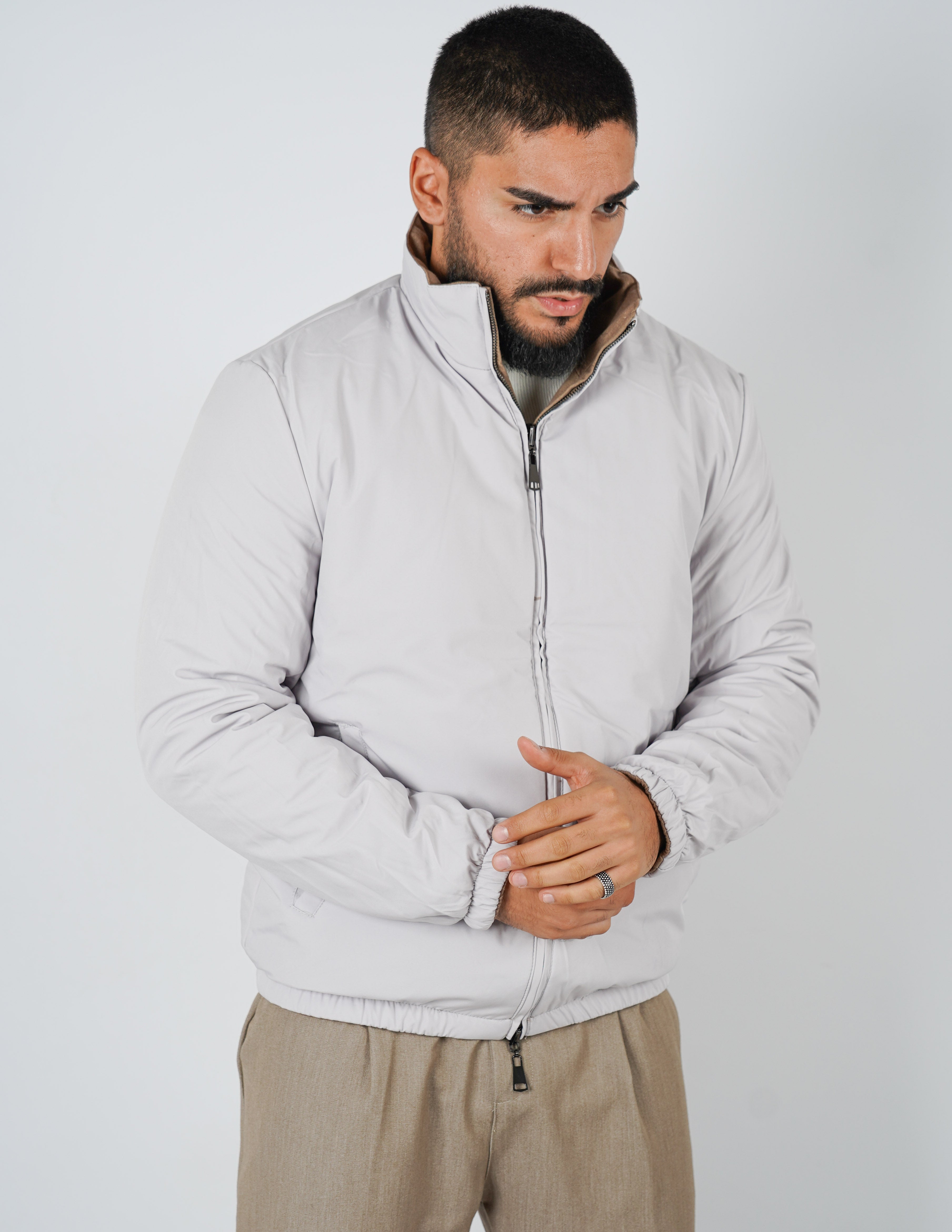 Giubbino reversibile tinta unita