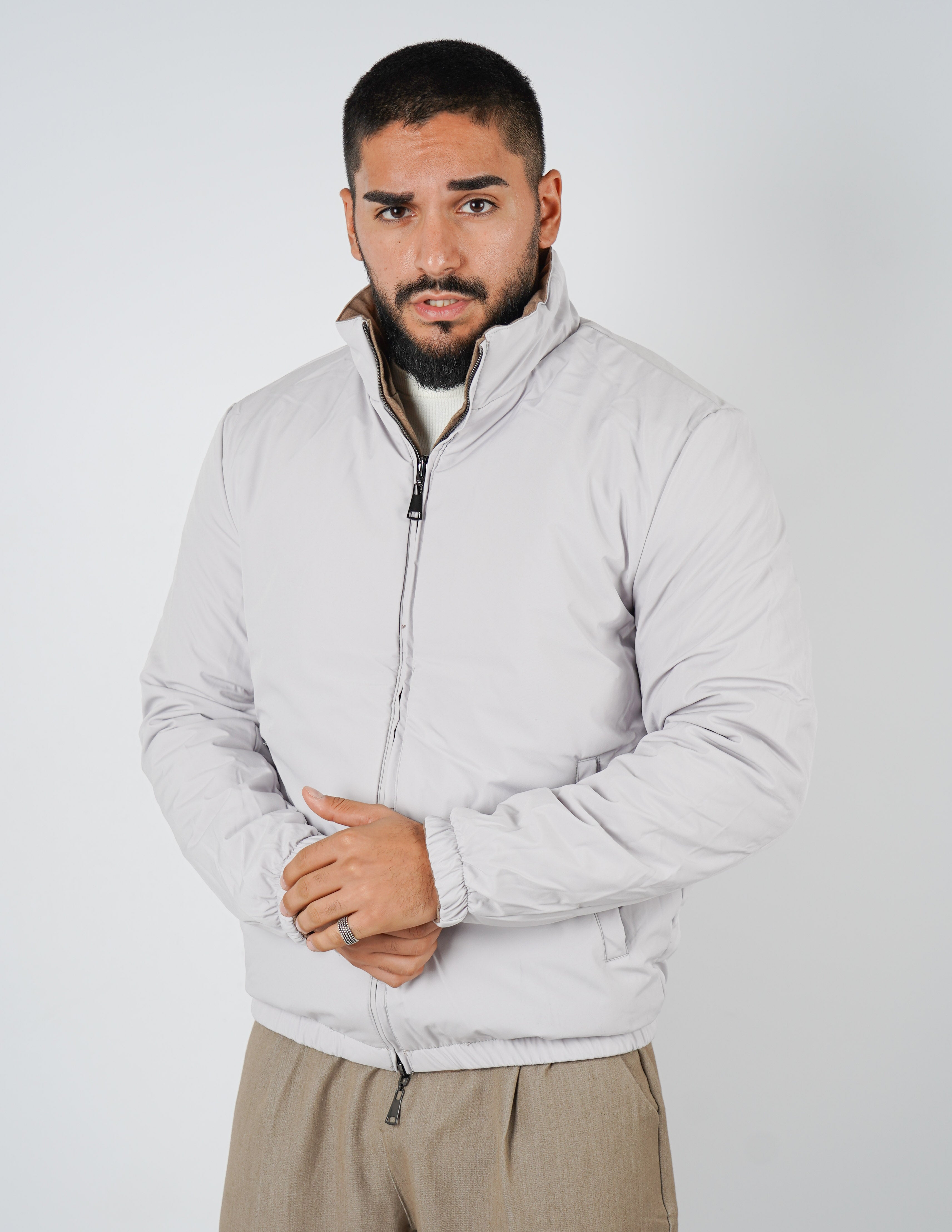 Giubbino reversibile tinta unita