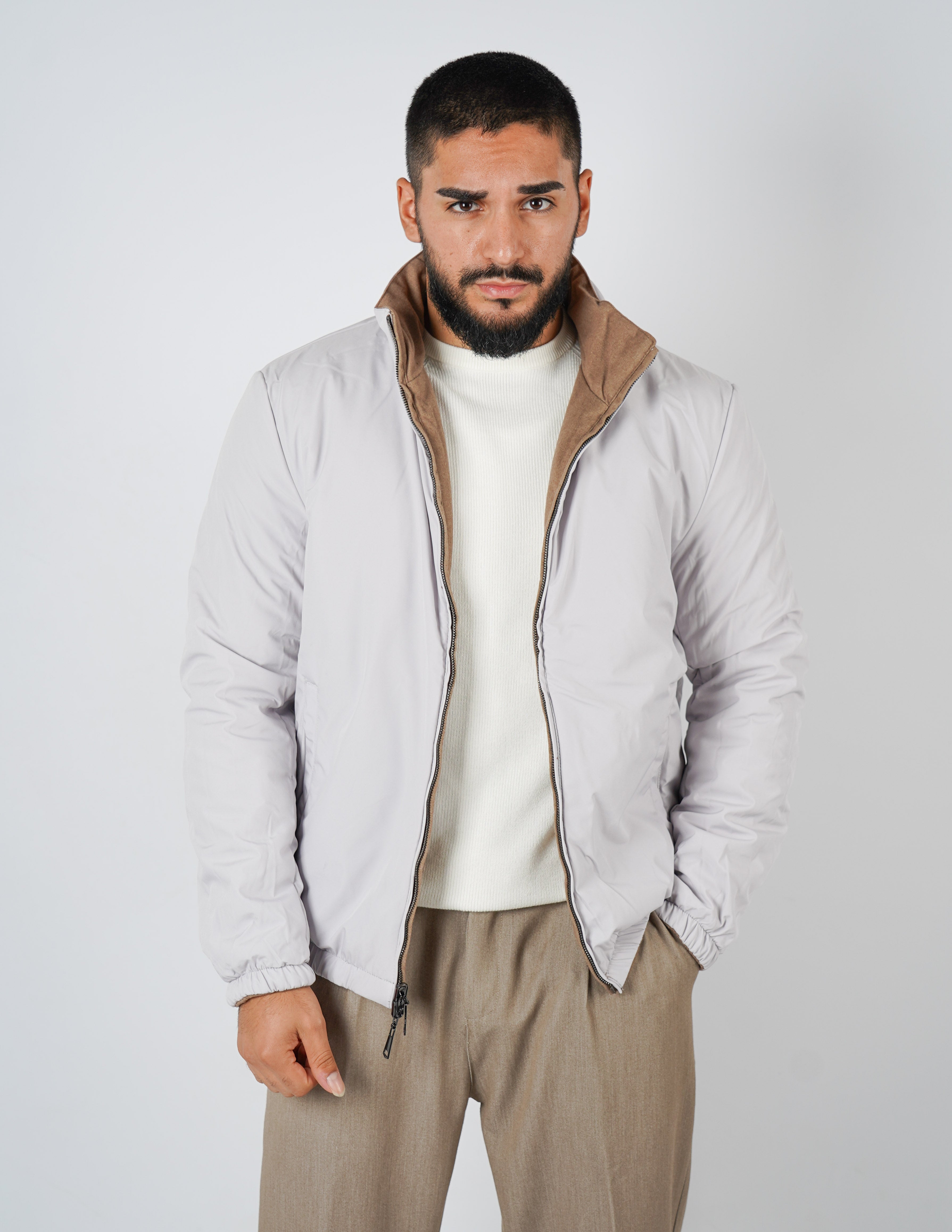 Giubbino reversibile tinta unita