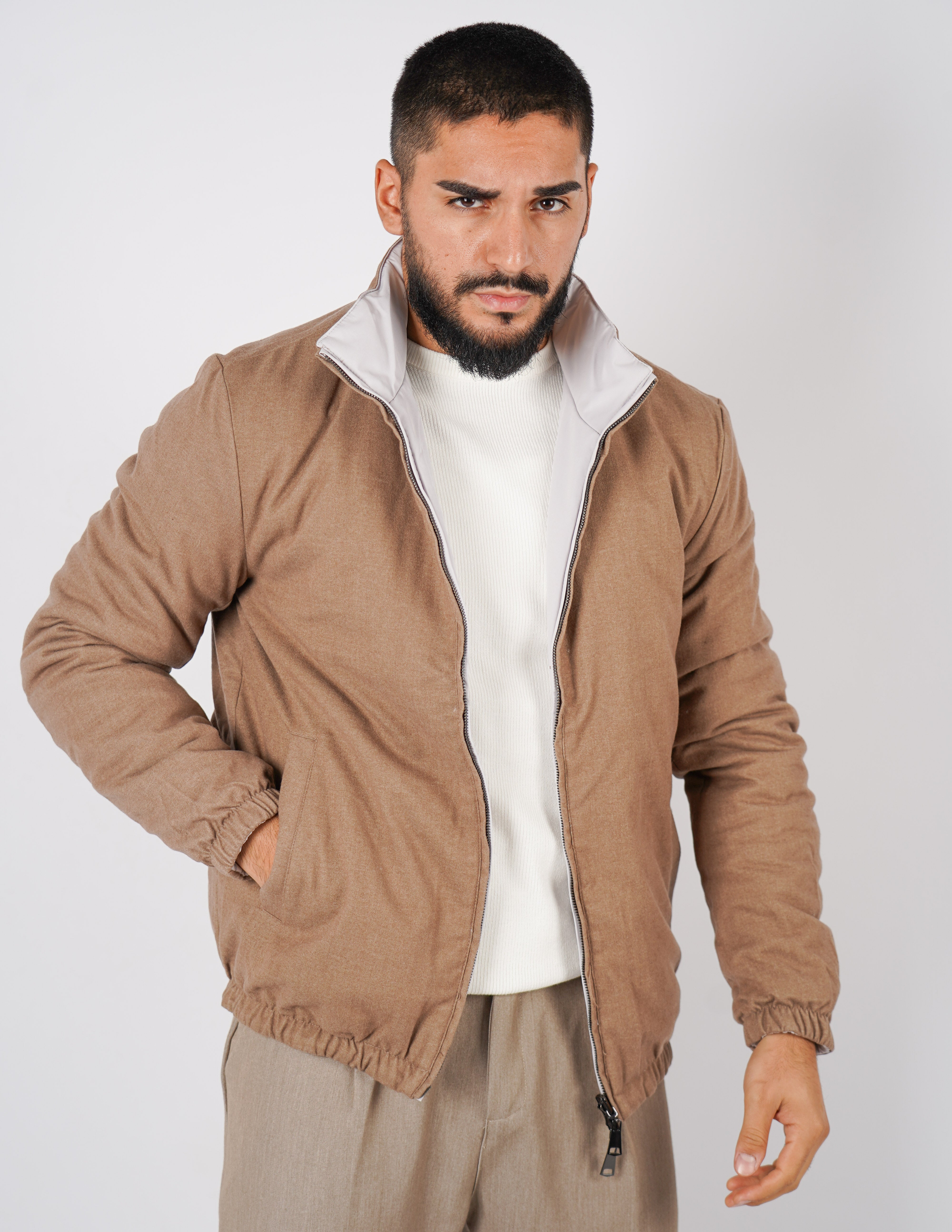 Giubbino reversibile tinta unita