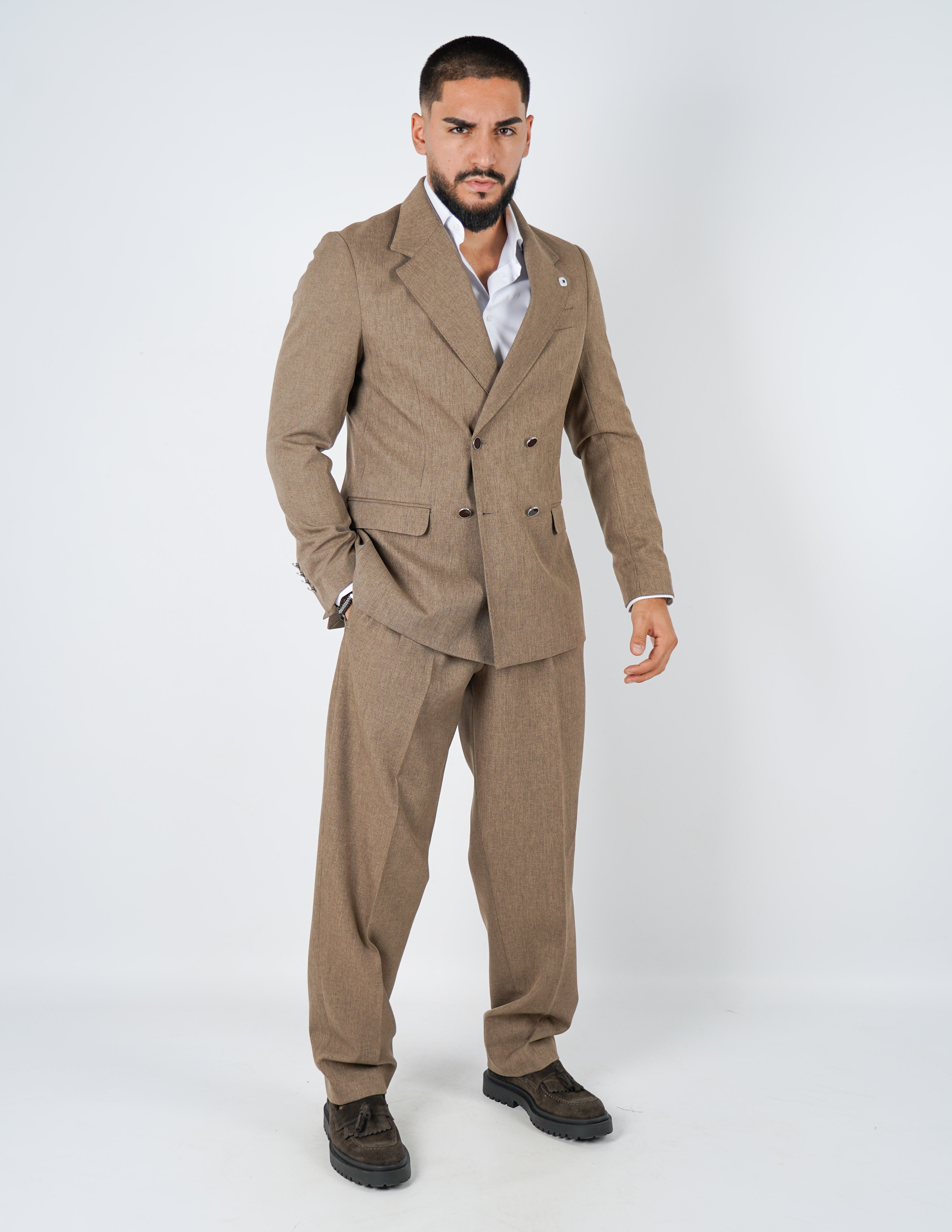 ABITO DOPPIOPETTO CON PANTALONE BAGGY