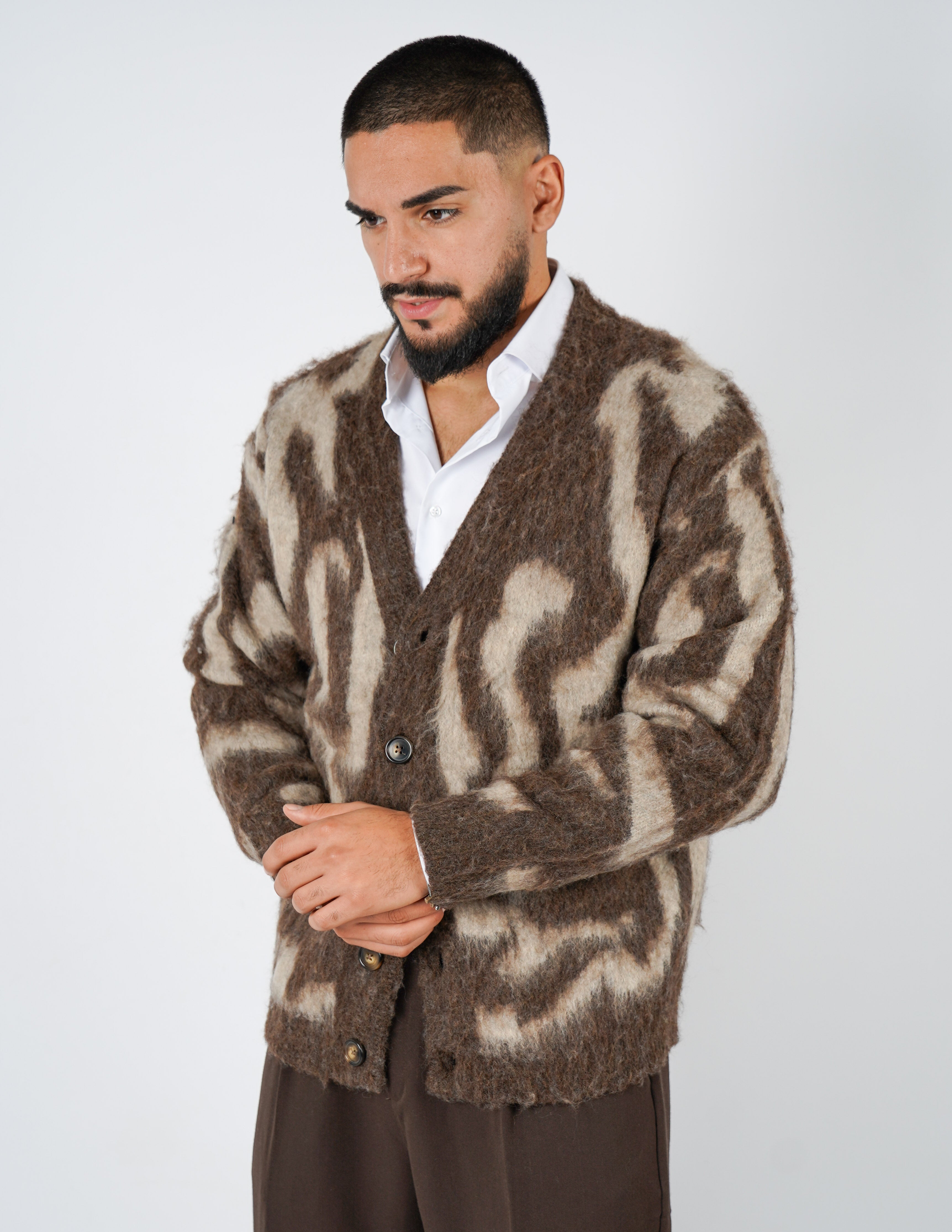 CARDIGAN STRUTTURATO A FANTASIA