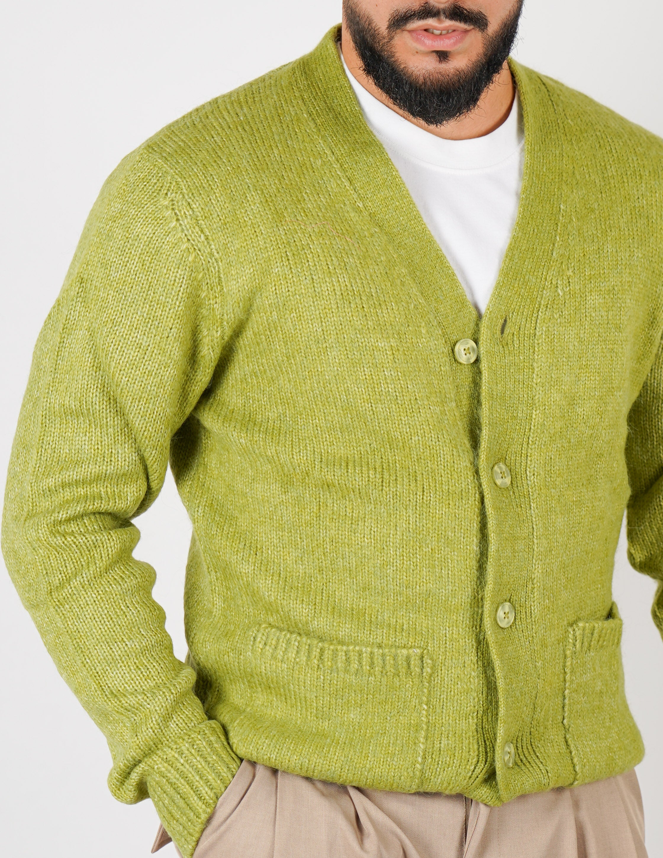 Cardigan in misto lana over d