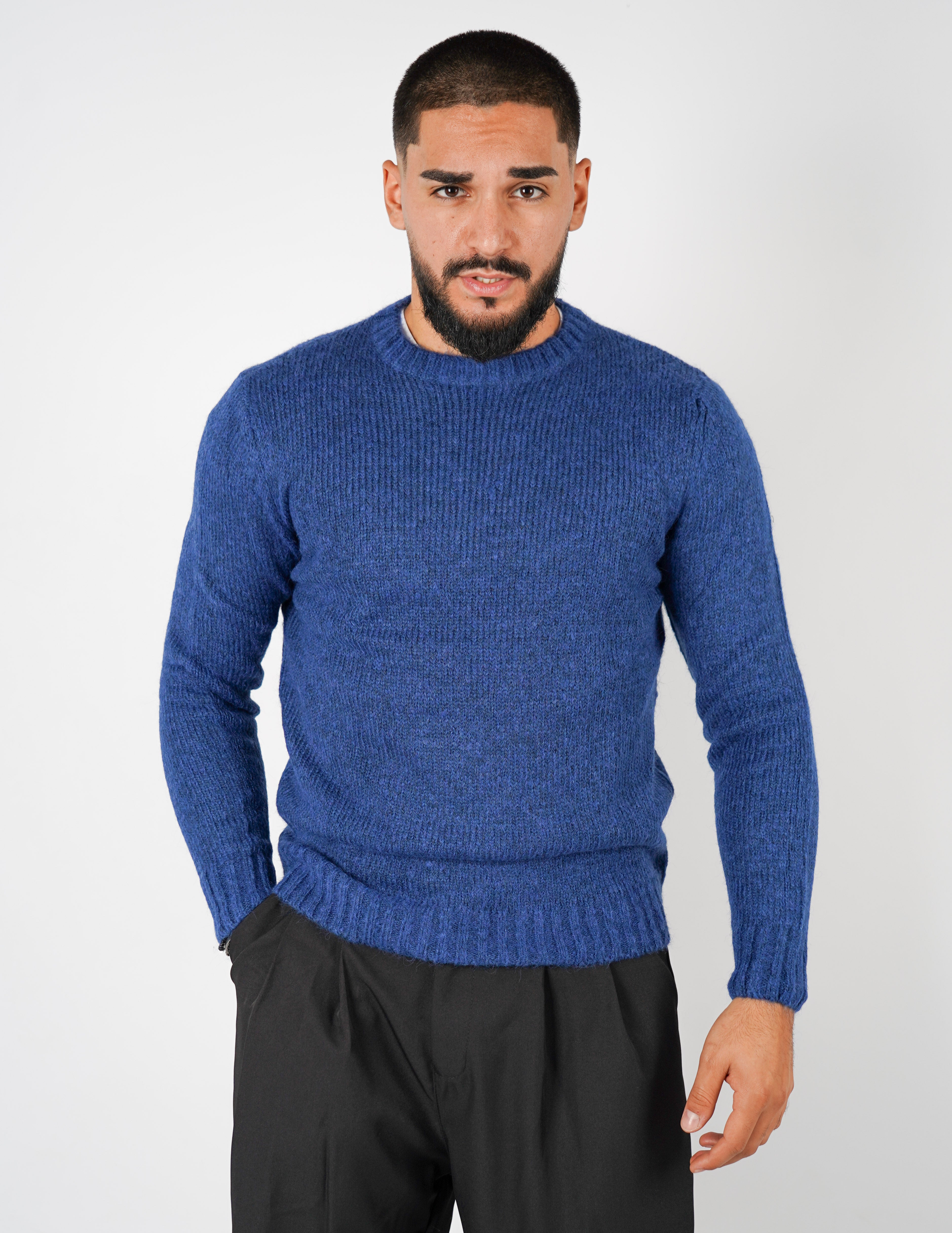 MAGLIONE IN MISTO LANA GIROCOLLO OVERD