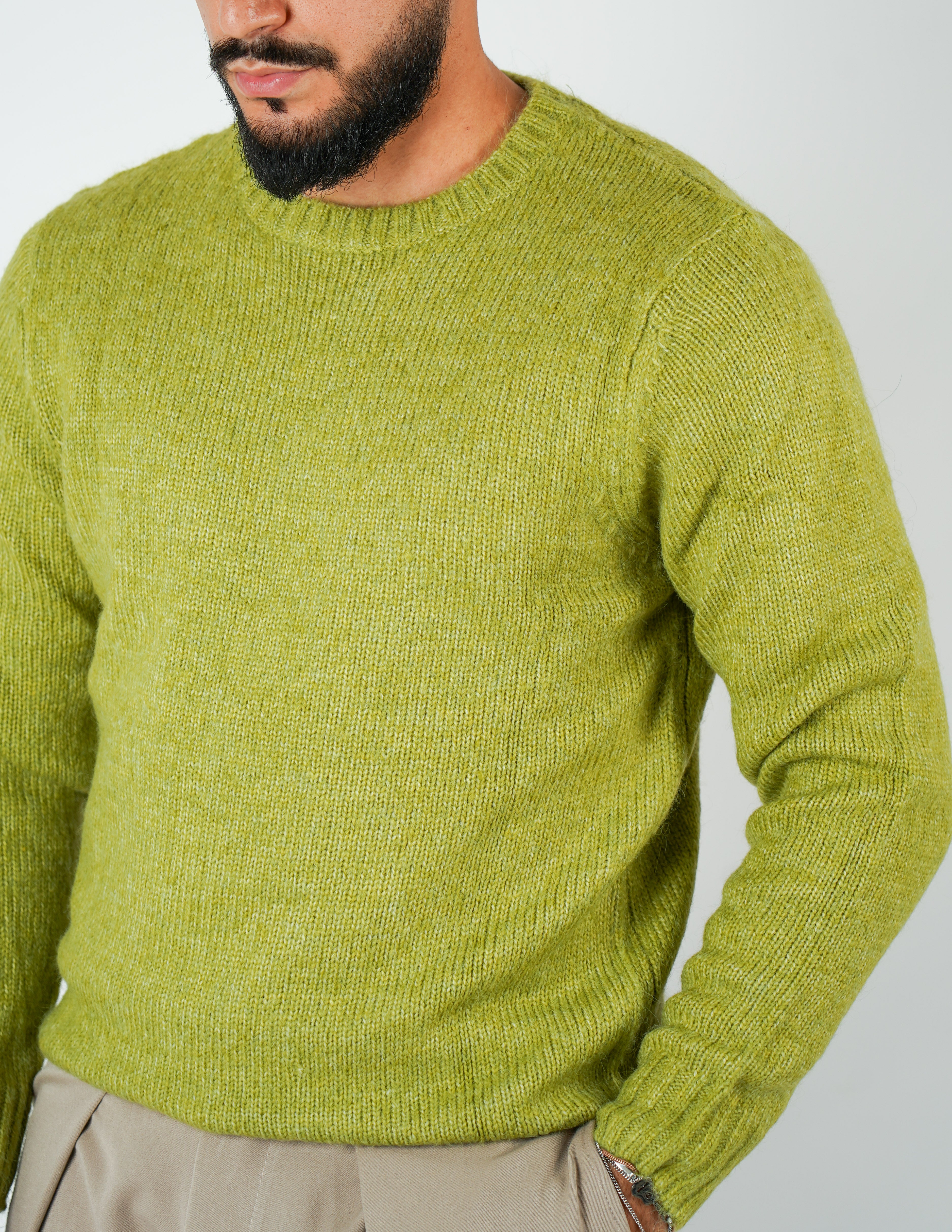 MAGLIONE IN MISTO LANA GIROCOLLO OVERD