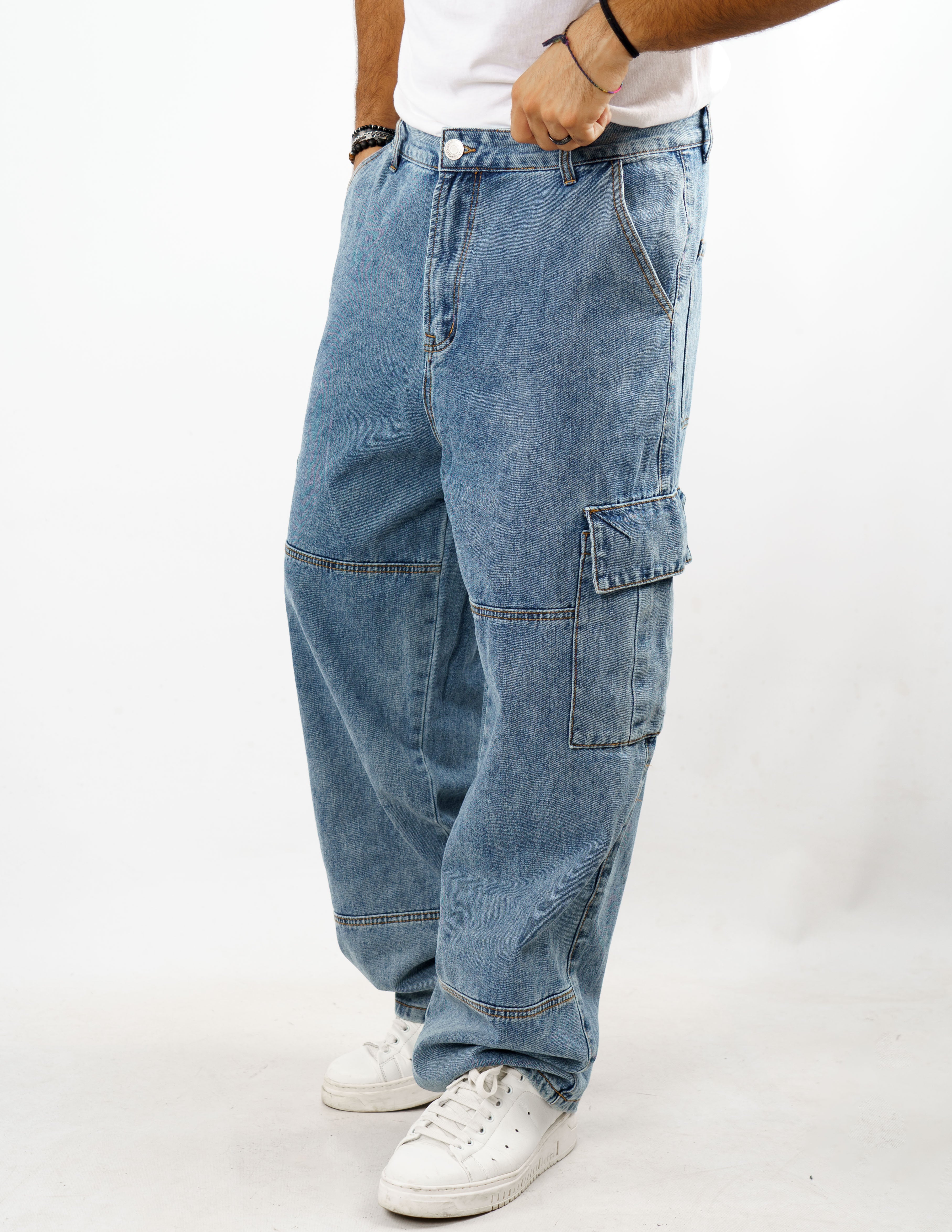 jeans  wide fit cargo denim