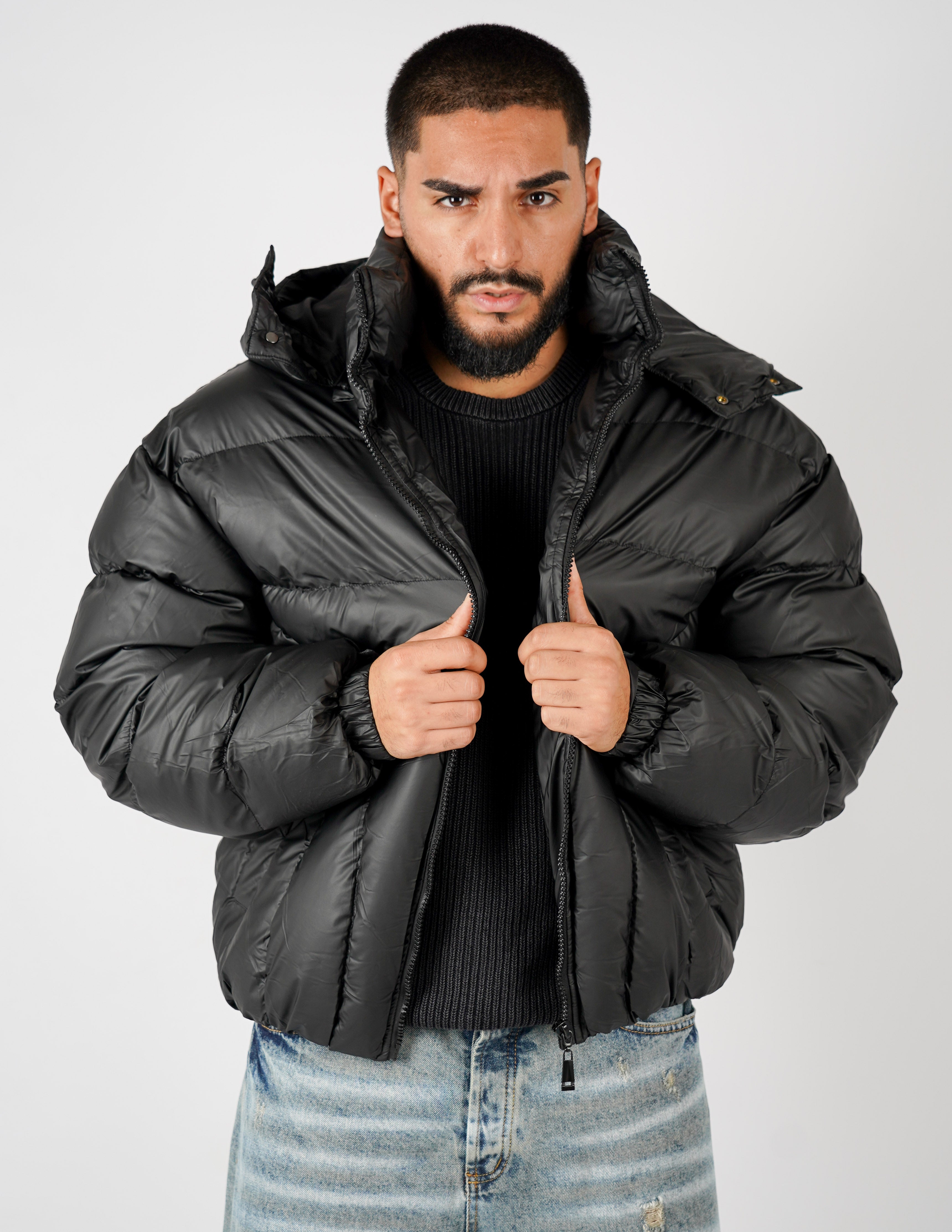 BOMBER CON CAPPUCCIO CROP FIT