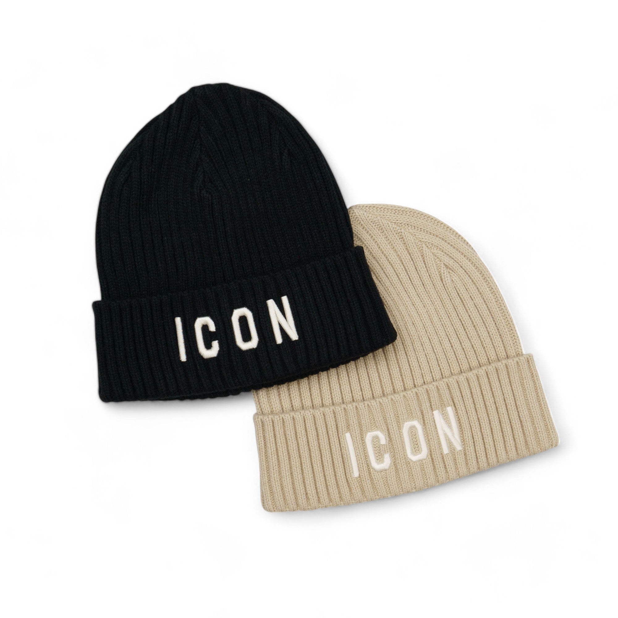 cappello in lana con ricamo ICON