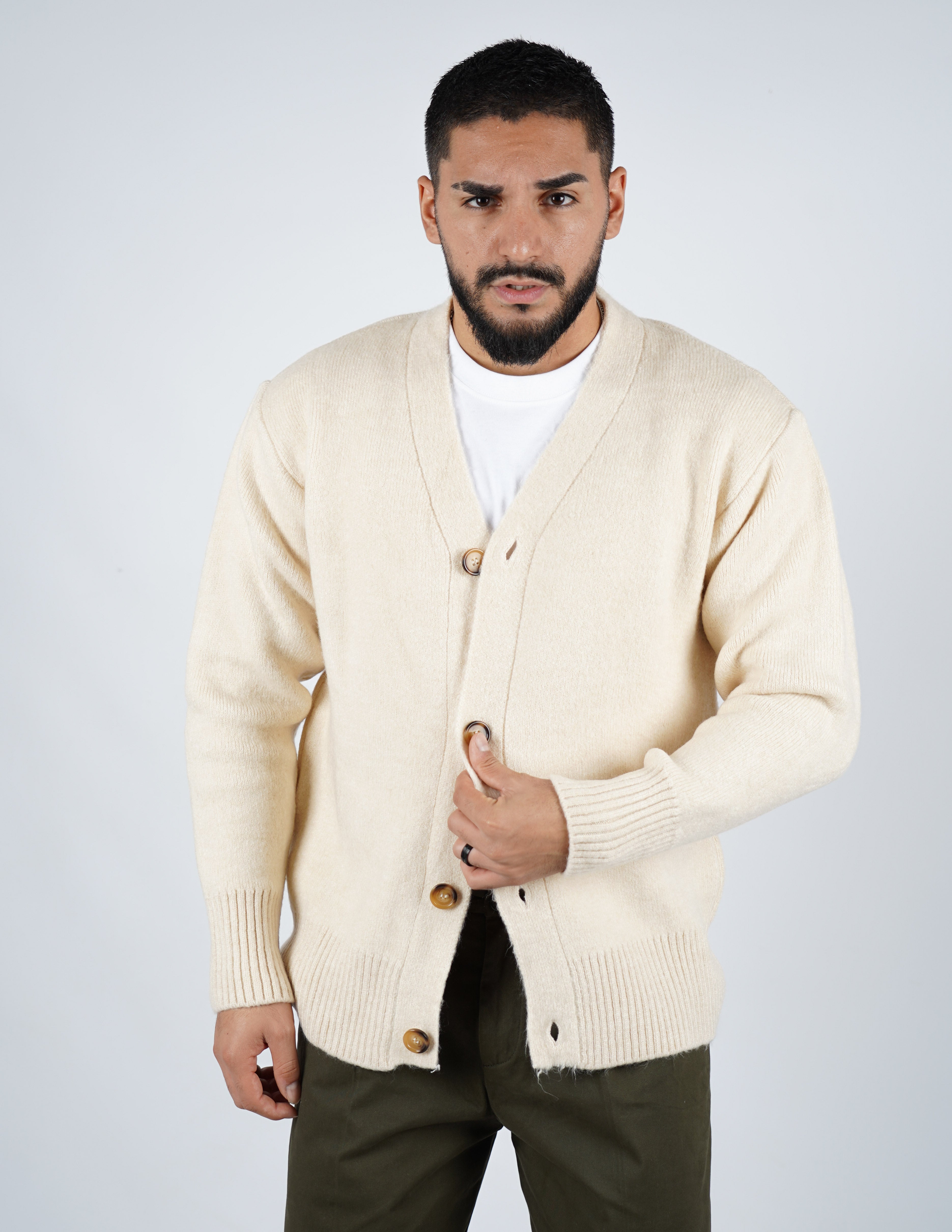 Cardigan in lana doppia