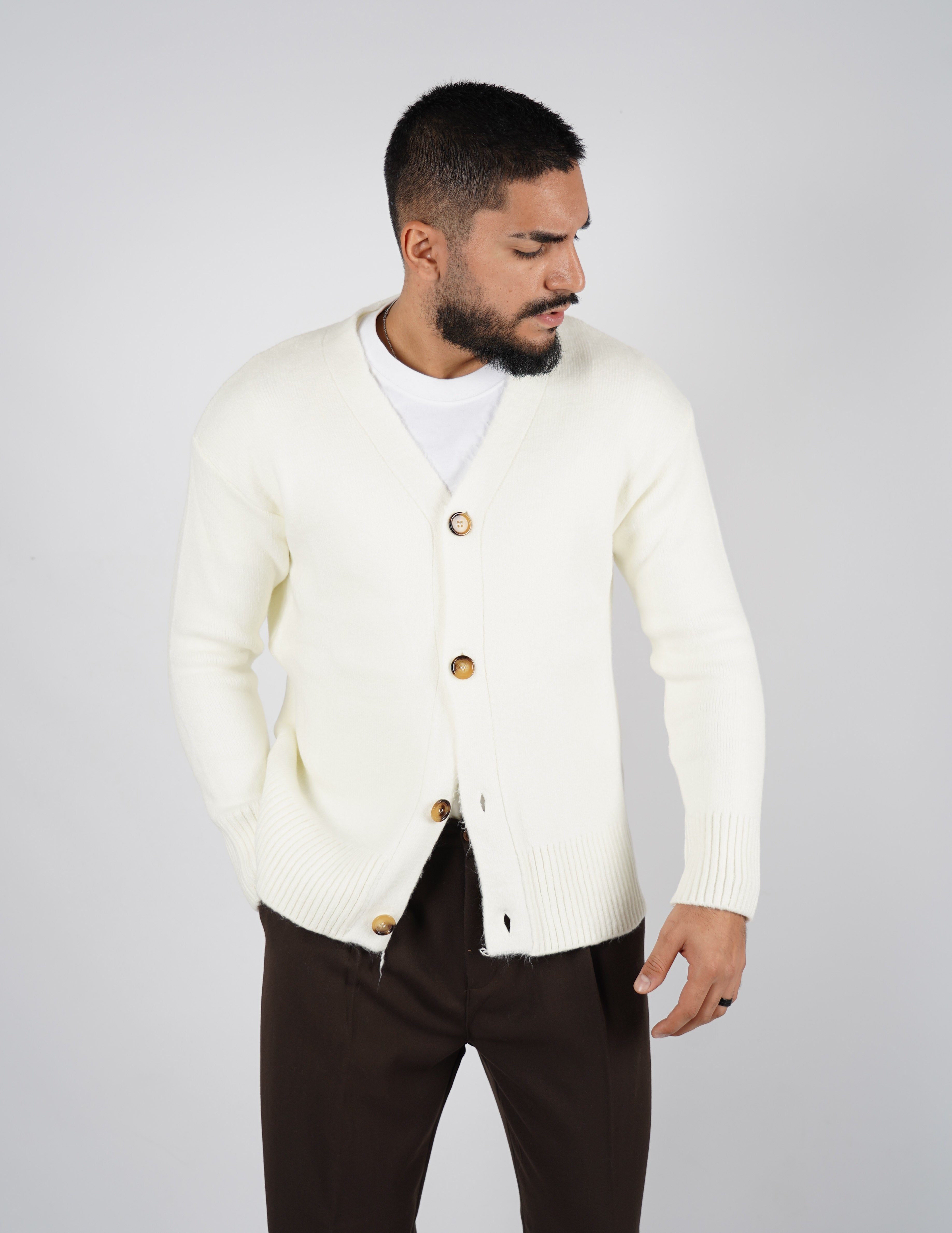 Cardigan in lana doppia