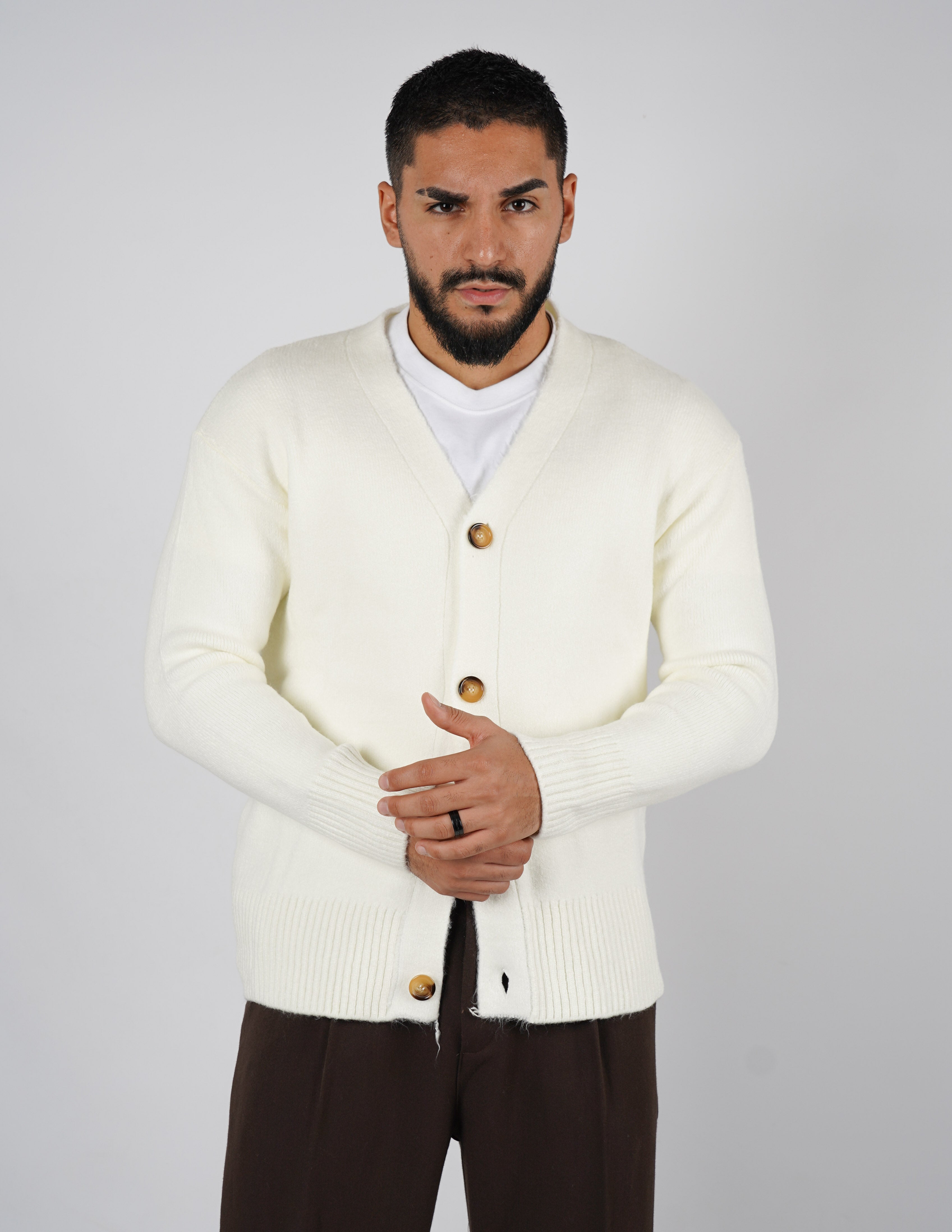 Cardigan in lana doppia