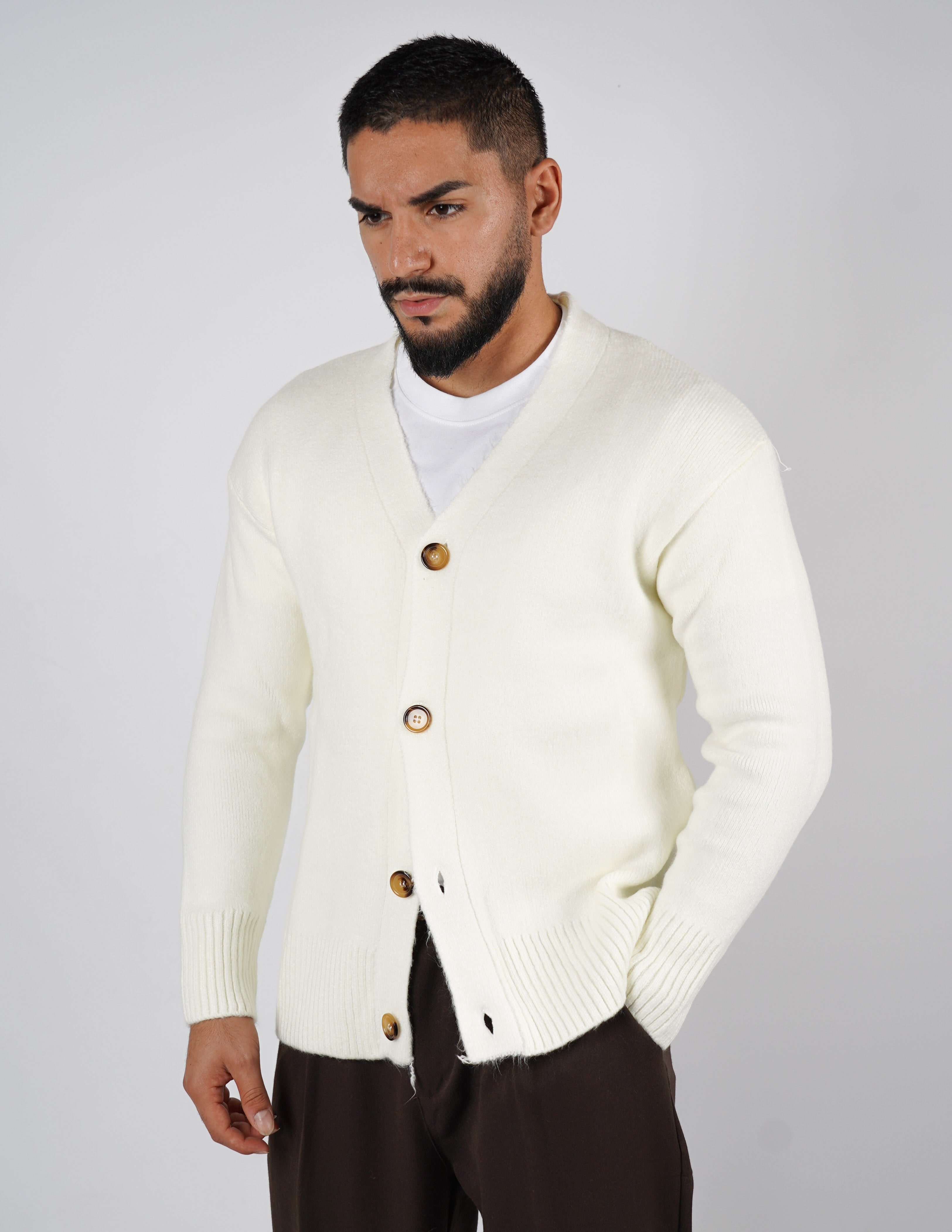 Cardigan in lana doppia