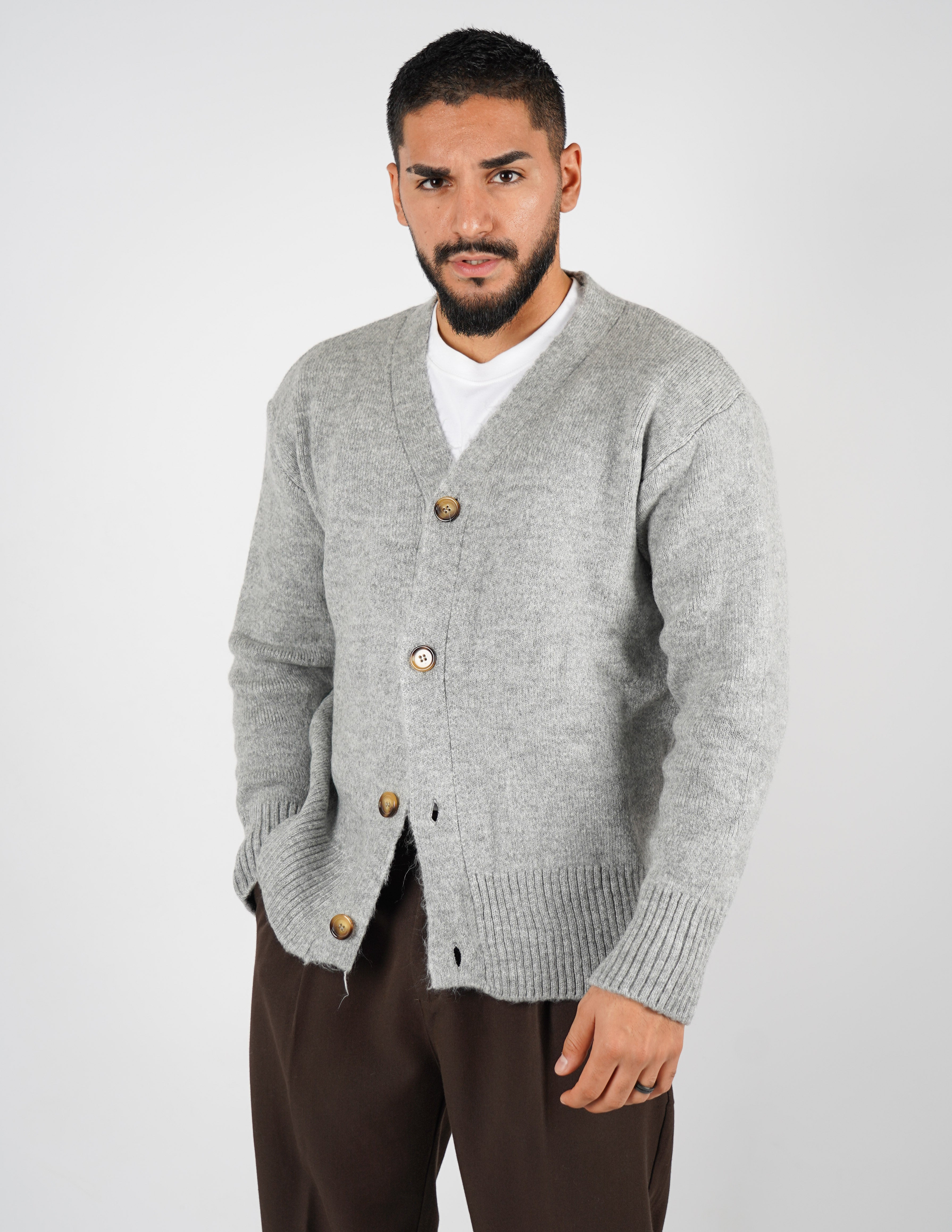 Cardigan in lana doppia