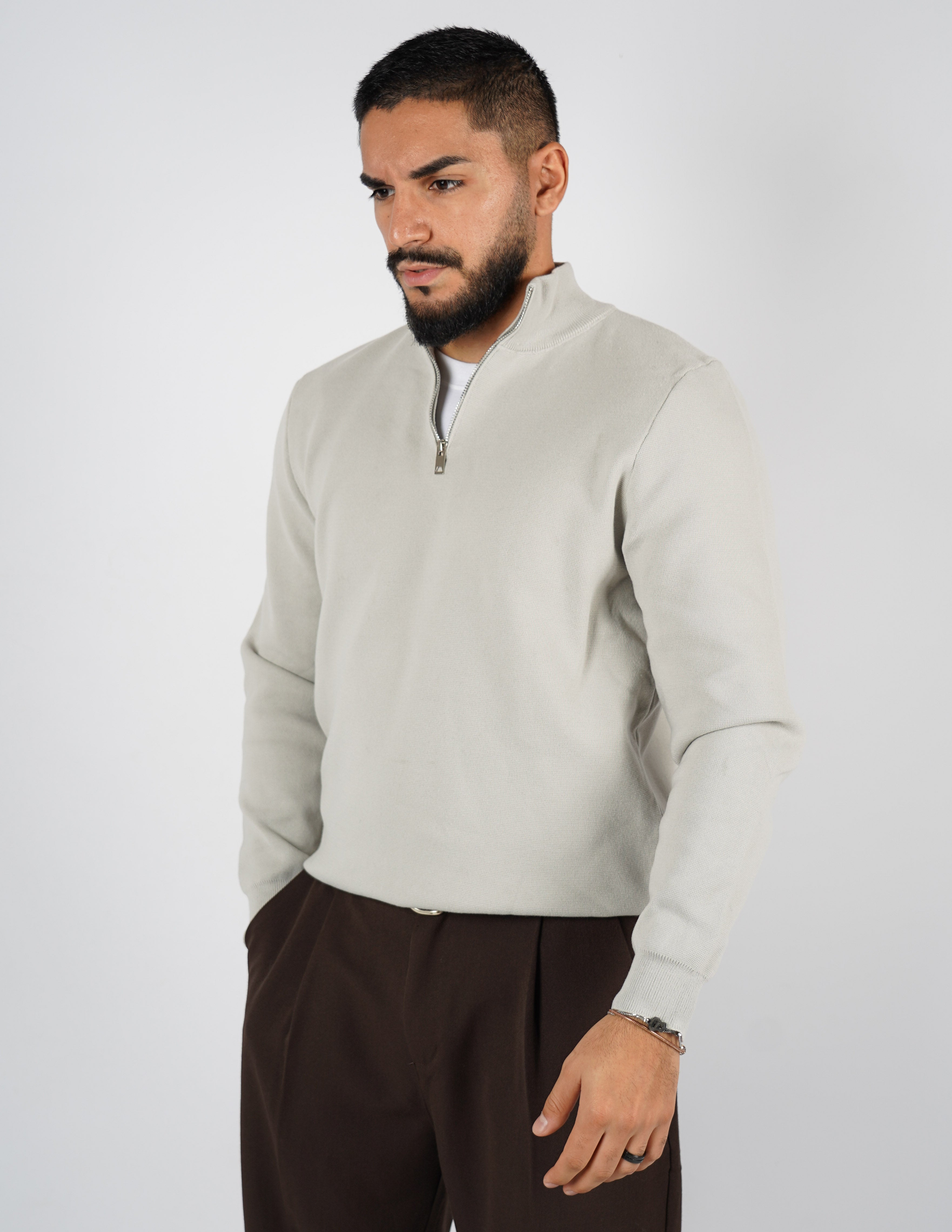 Maglione uomo mezza zip