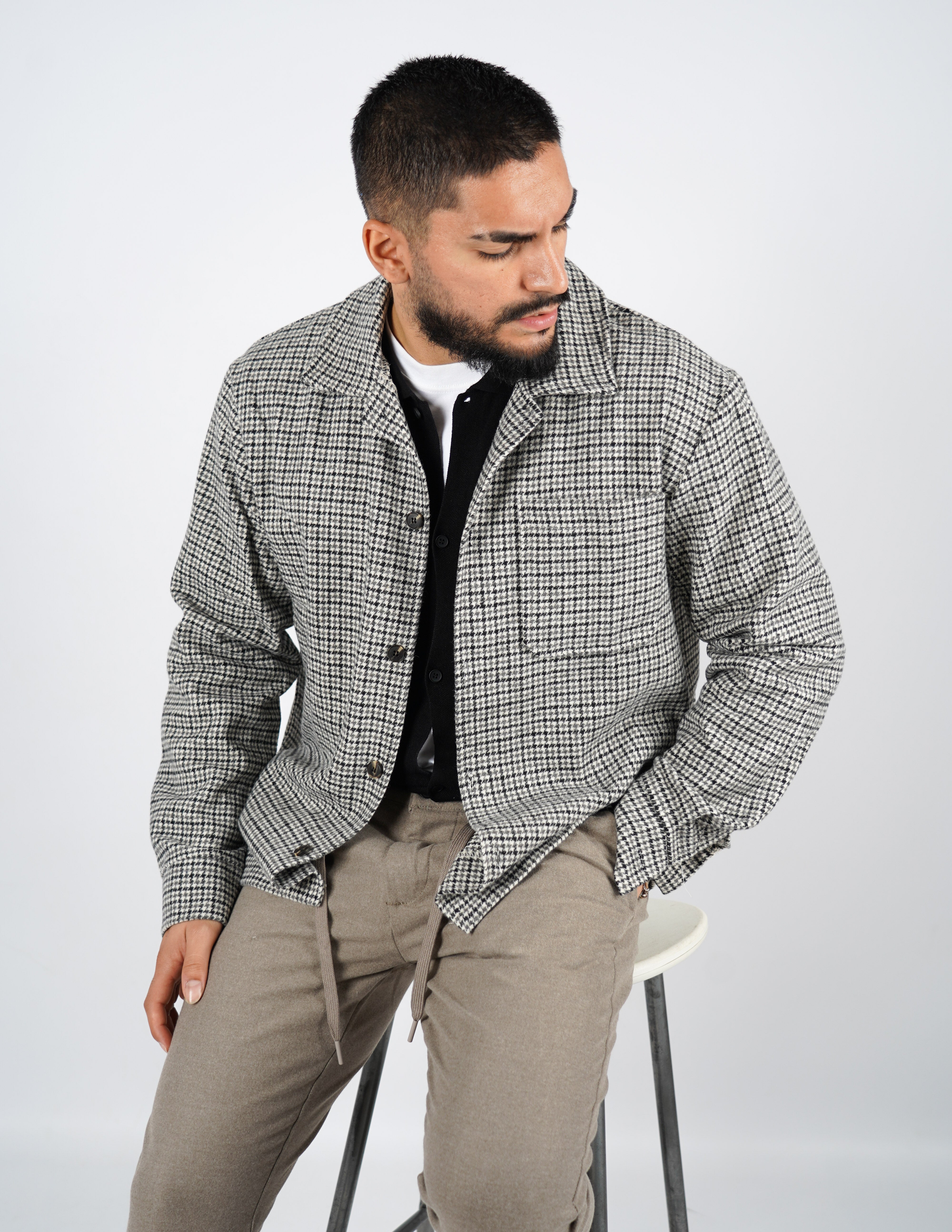 OVERSHIRT effetto LANA A QUADRI