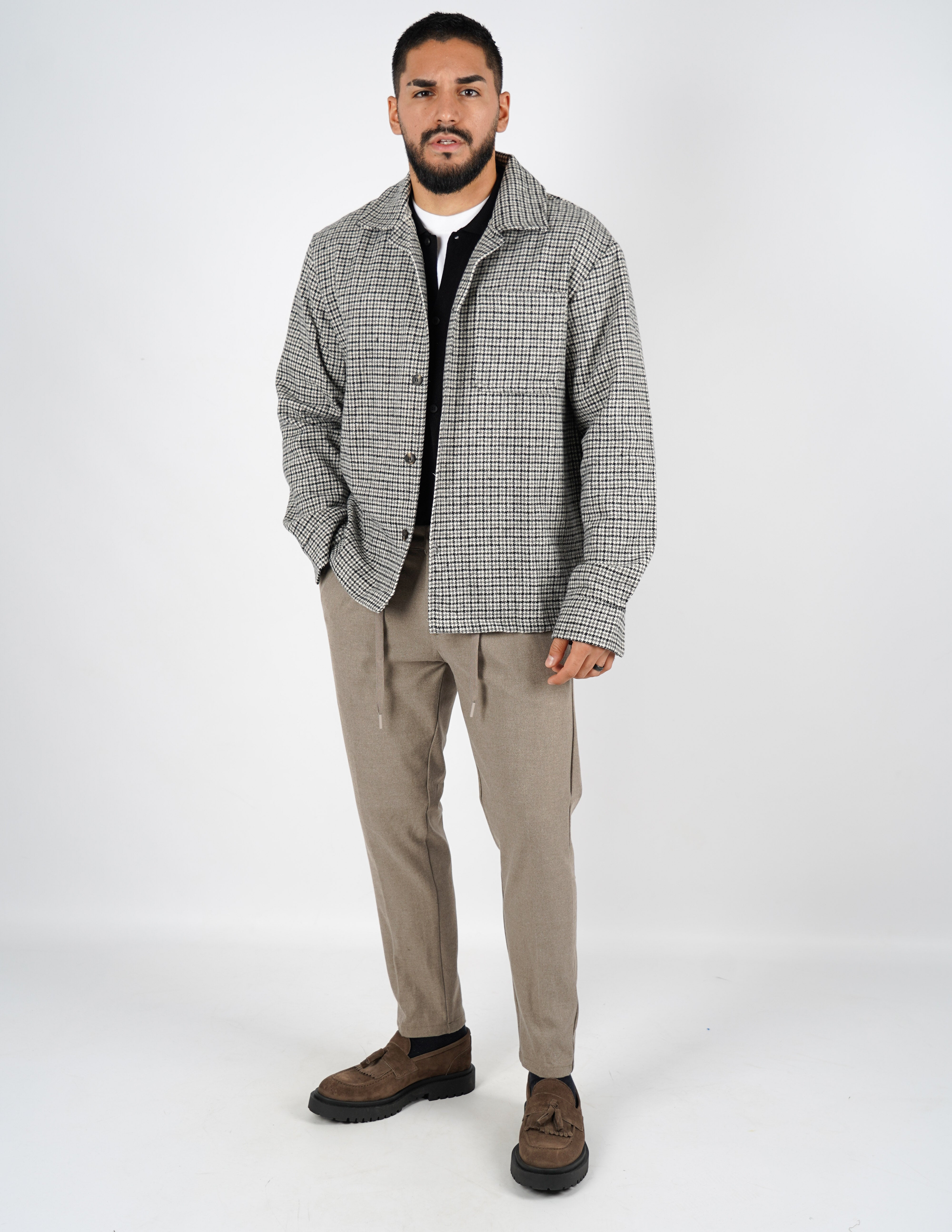 OVERSHIRT effetto LANA A QUADRI